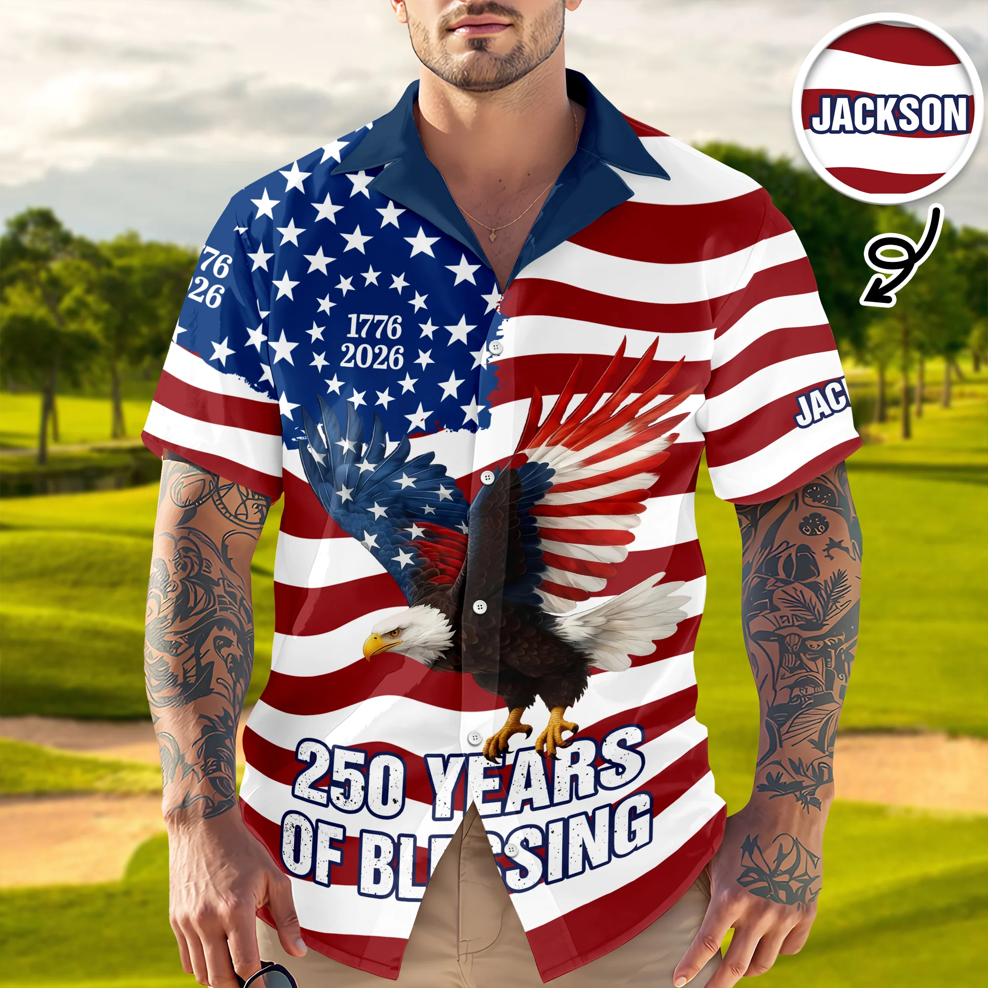 Personalized 250 Years of Freedom Flag, 1776–2026 Eagle Betsy Hawaii Shirt HO82 901202 - Image 7