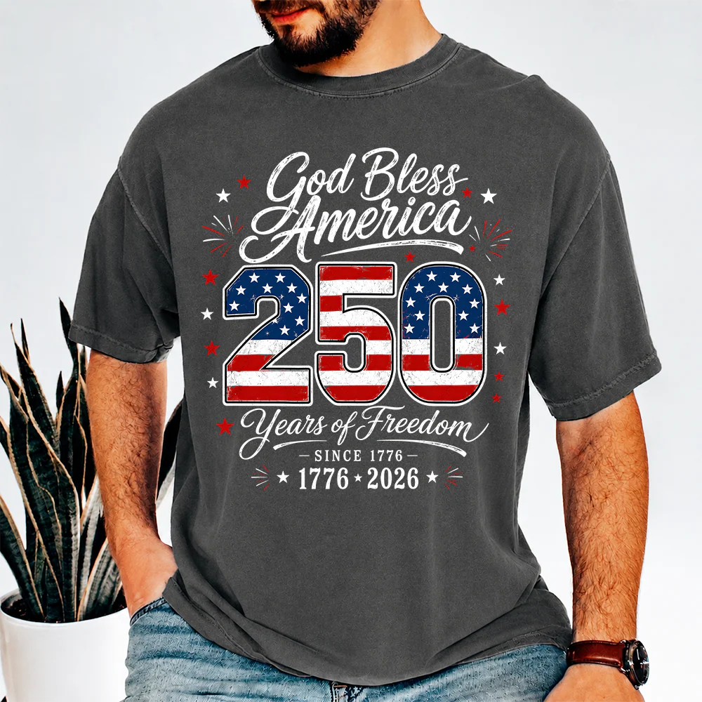 Personalized 250 Years of Freedom God Bless America 1776-2026 Comfort Shirt CH07 911884
