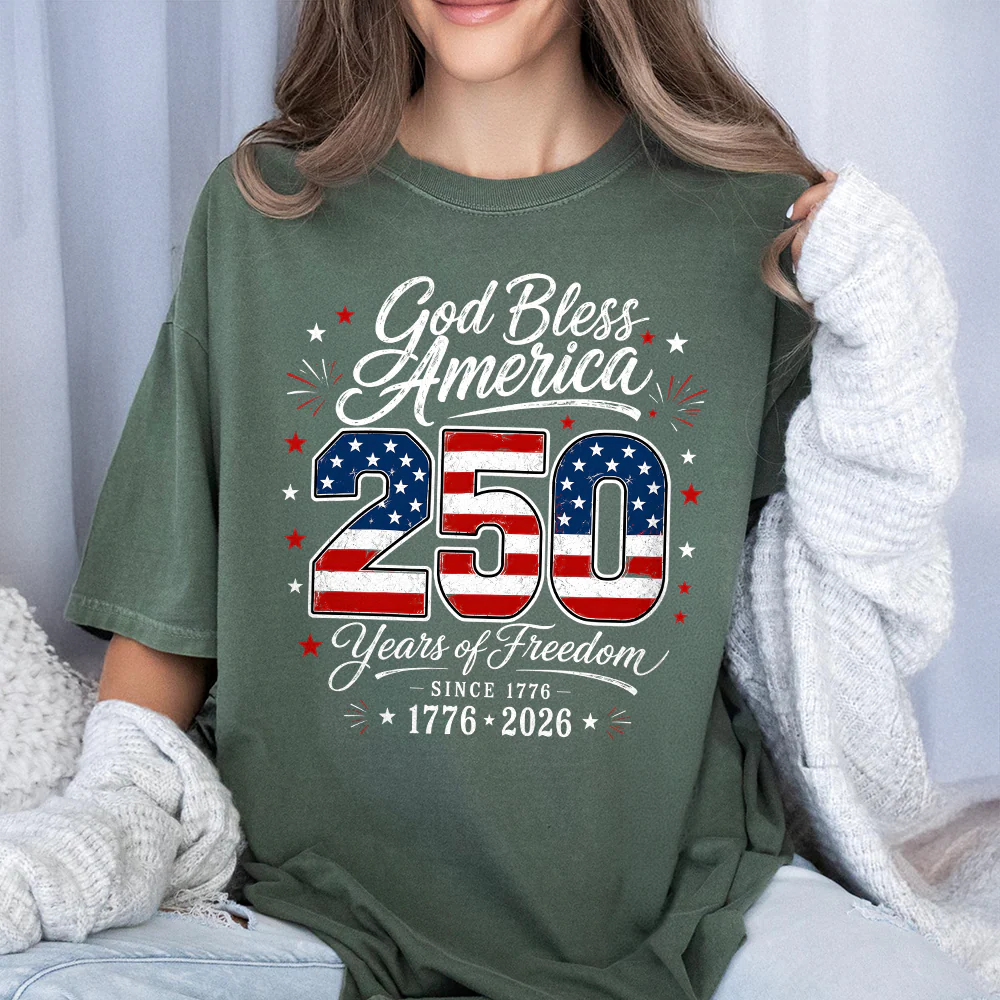 Personalized 250 Years of Freedom God Bless America 1776-2026 Comfort Shirt CH07 911884 - Image 6