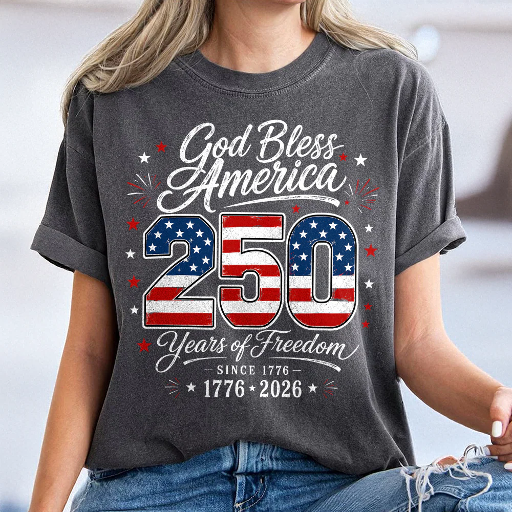 Personalized 250 Years of Freedom God Bless America 1776-2026 Comfort Shirt CH07 911884 - Image 7