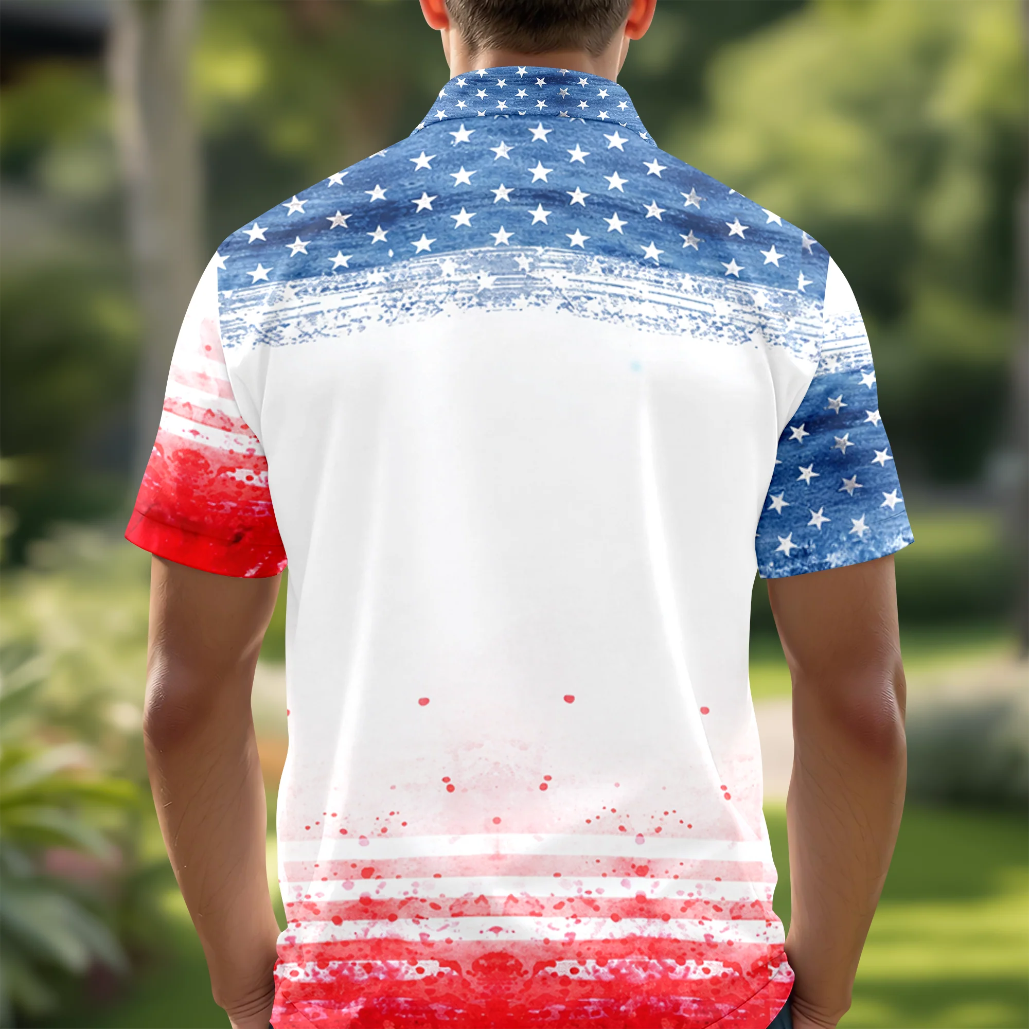 Personalized America Dog Dad Polo Shirt LM32 899113 - Image 4