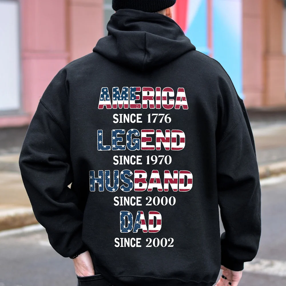 Personalized America Since 1776 Legend Husband Dad Since Custom Back Dark Shirt TH10 898951 - Image 3