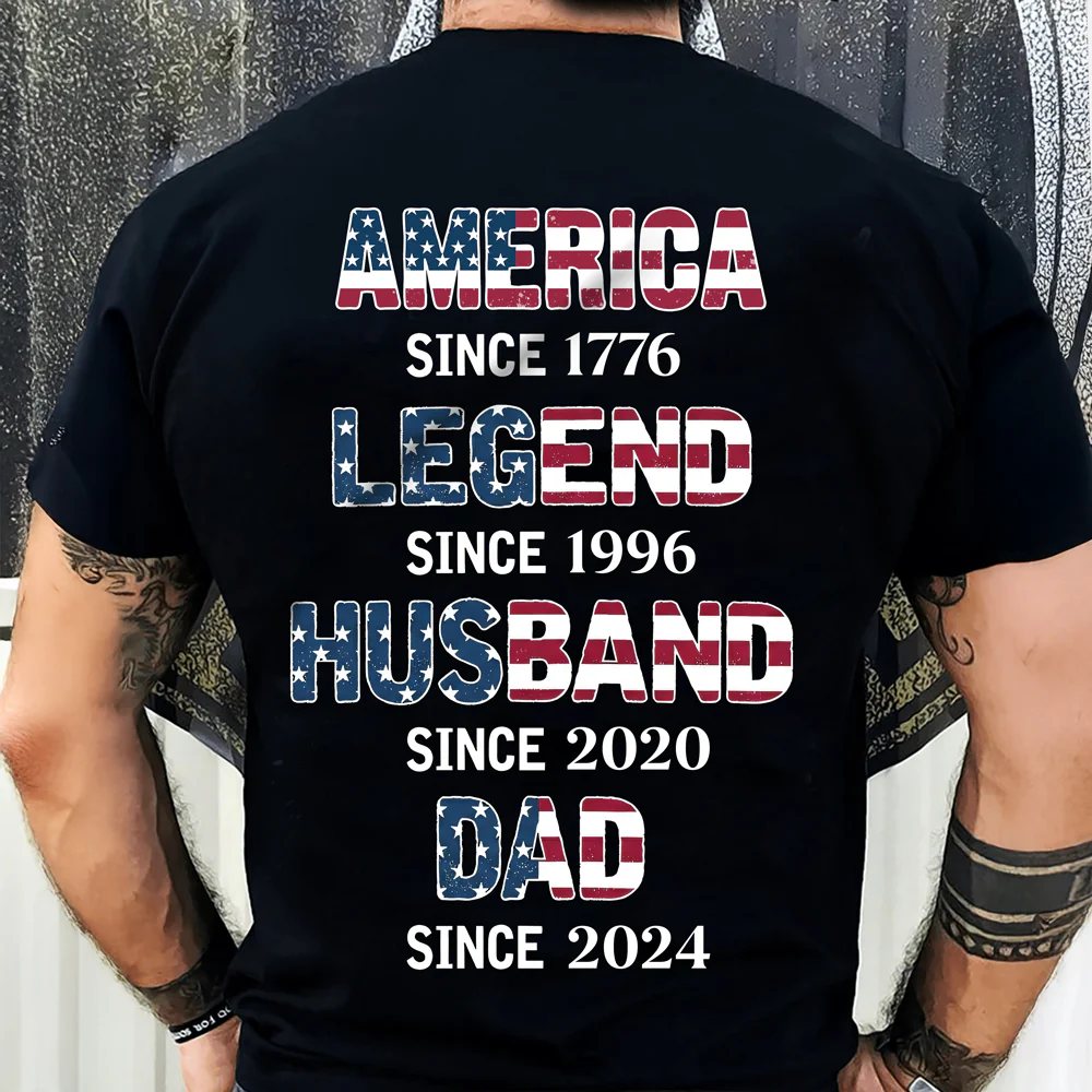 Personalized America Since 1776 Legend Husband Dad Since Custom Back Dark Shirt TH10 898951 - Image 5