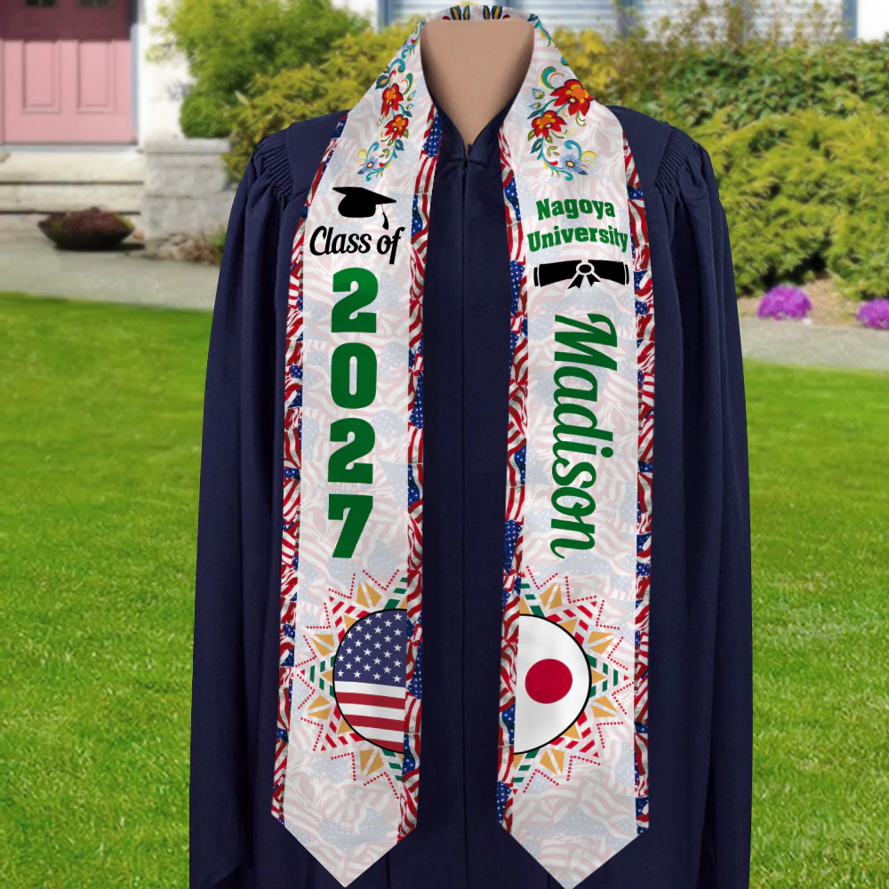 Personalized Country Flag Class of 2026 Graduation Stoles LM32 897969 - Image 8
