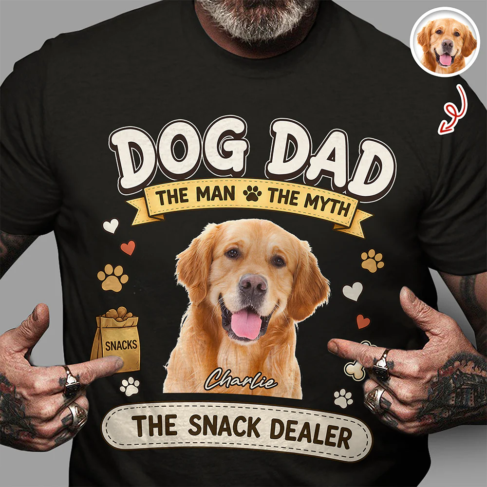 Personalized Dog Dad The Man The Myth The Snack Dealer Dark Shirt Gift For Dog Lovers HO82 902606 - Image 5
