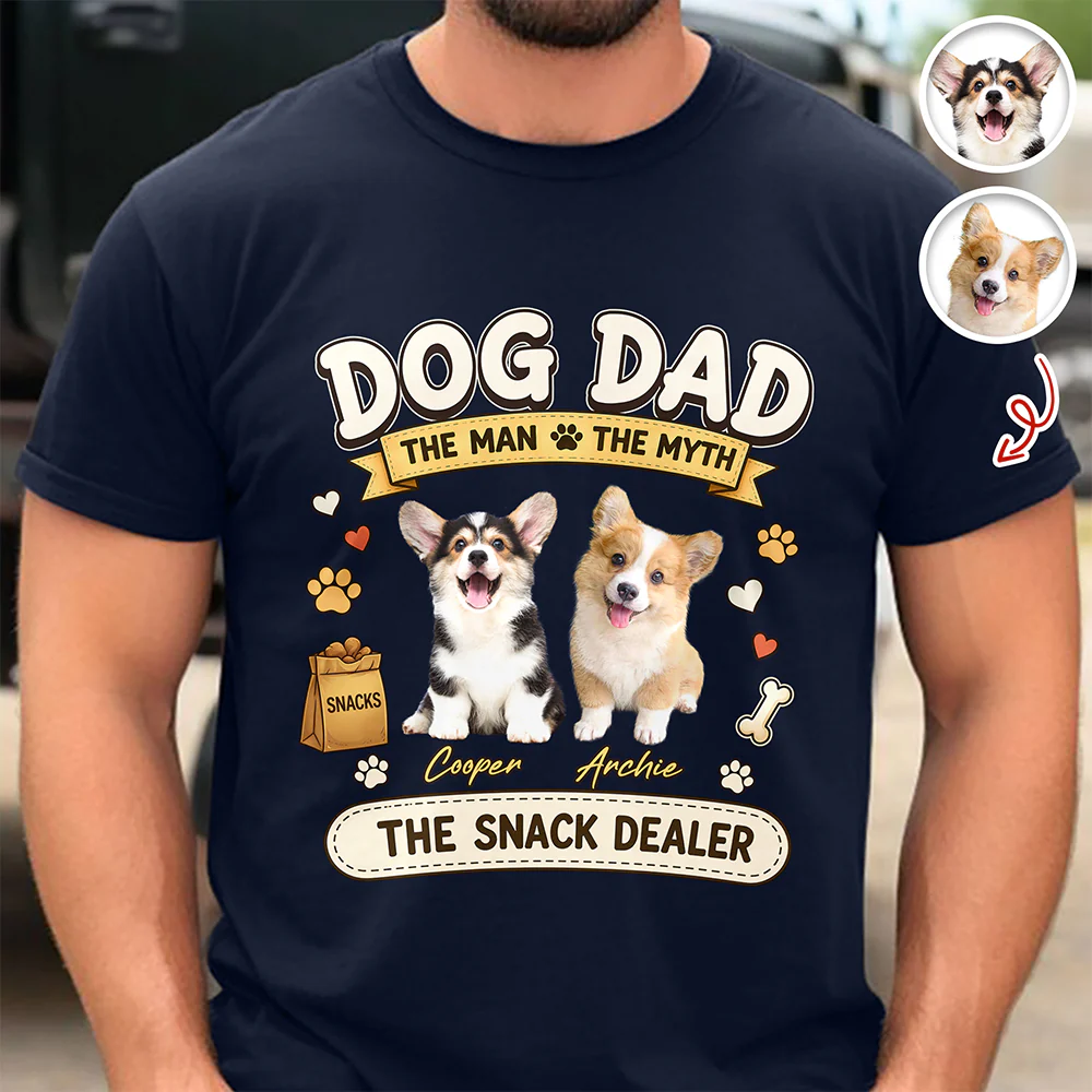 Personalized Dog Dad The Man The Myth The Snack Dealer Dark Shirt Gift For Dog Lovers HO82 902606 - Image 6