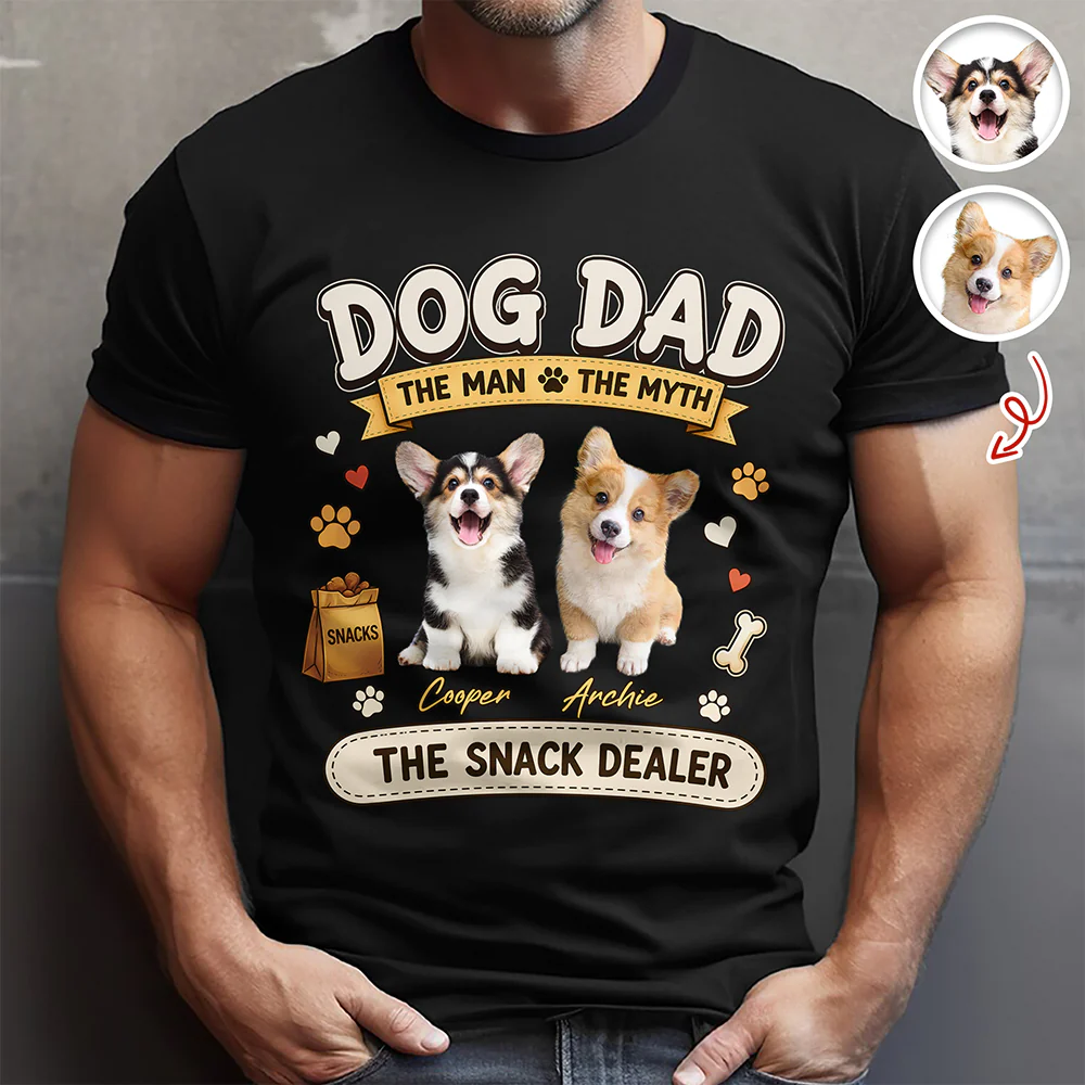 Personalized Dog Dad The Man The Myth The Snack Dealer Dark Shirt Gift For Dog Lovers HO82 902606 - Image 7