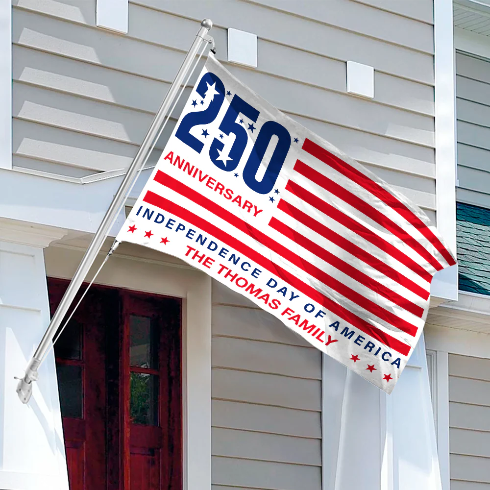 Personalized Family Name 250 Anniversary Independence Day of America Banner House Flag HA75 898798 - Image 3