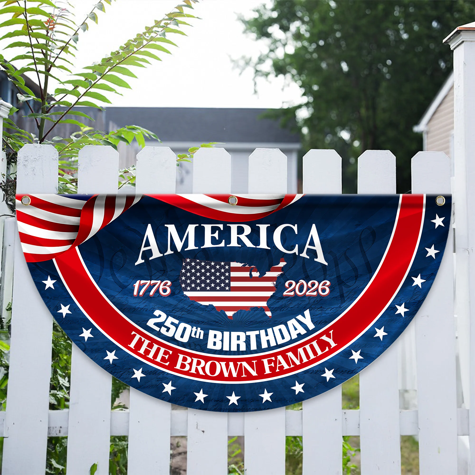 Personalized Family Name America 250th Anniversary Fan Flag HA75 920368 - Image 4