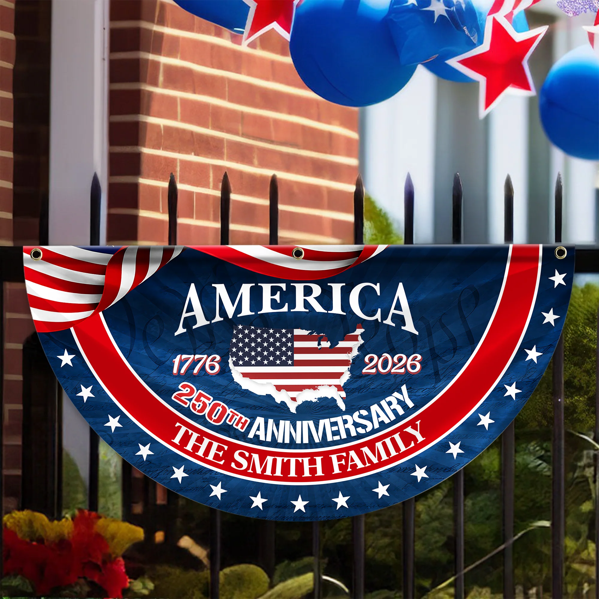 Personalized Family Name America 250th Anniversary Fan Flag HA75 920368 - Image 6