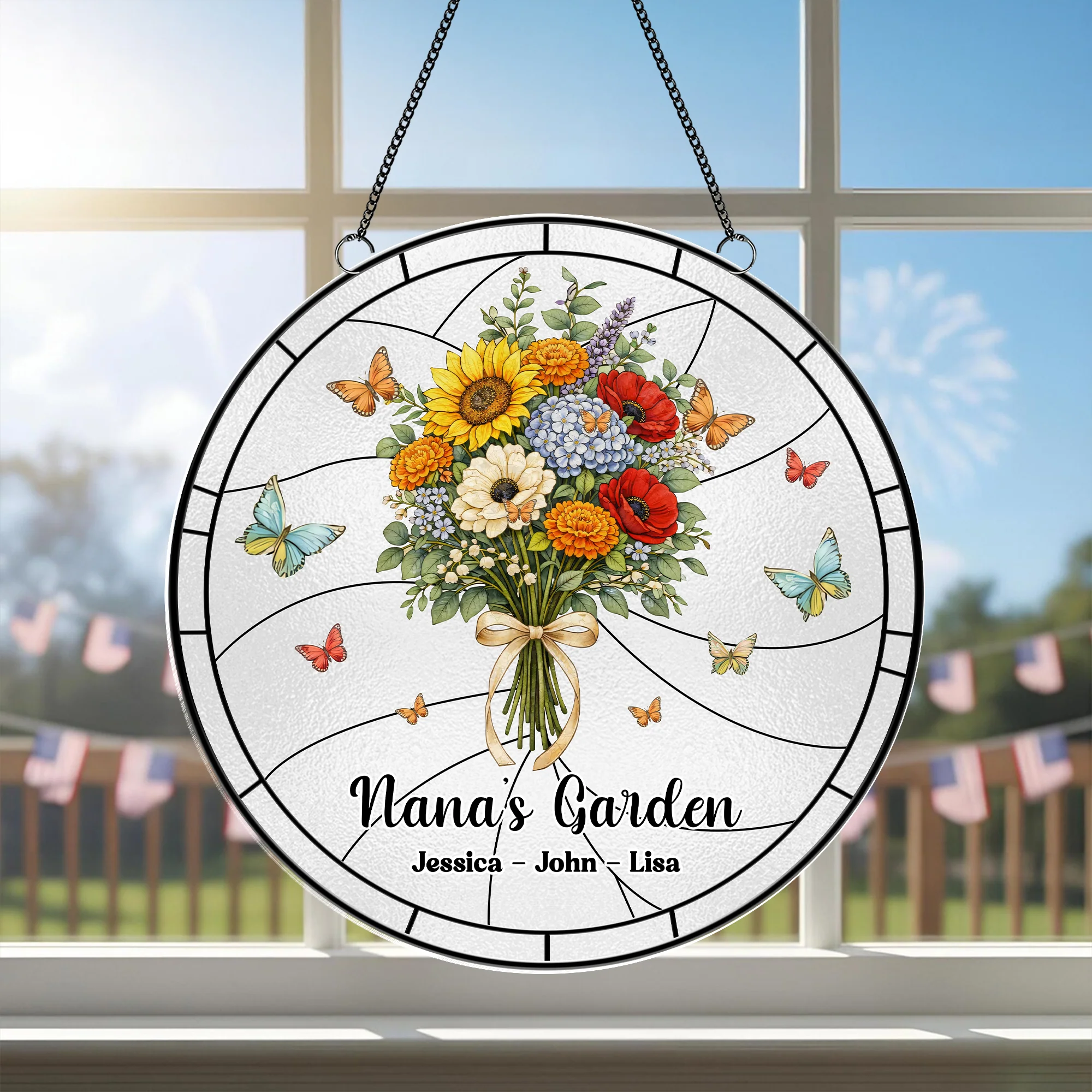 Personalized Family Name Stained Glass Suncatcher TH10 898757