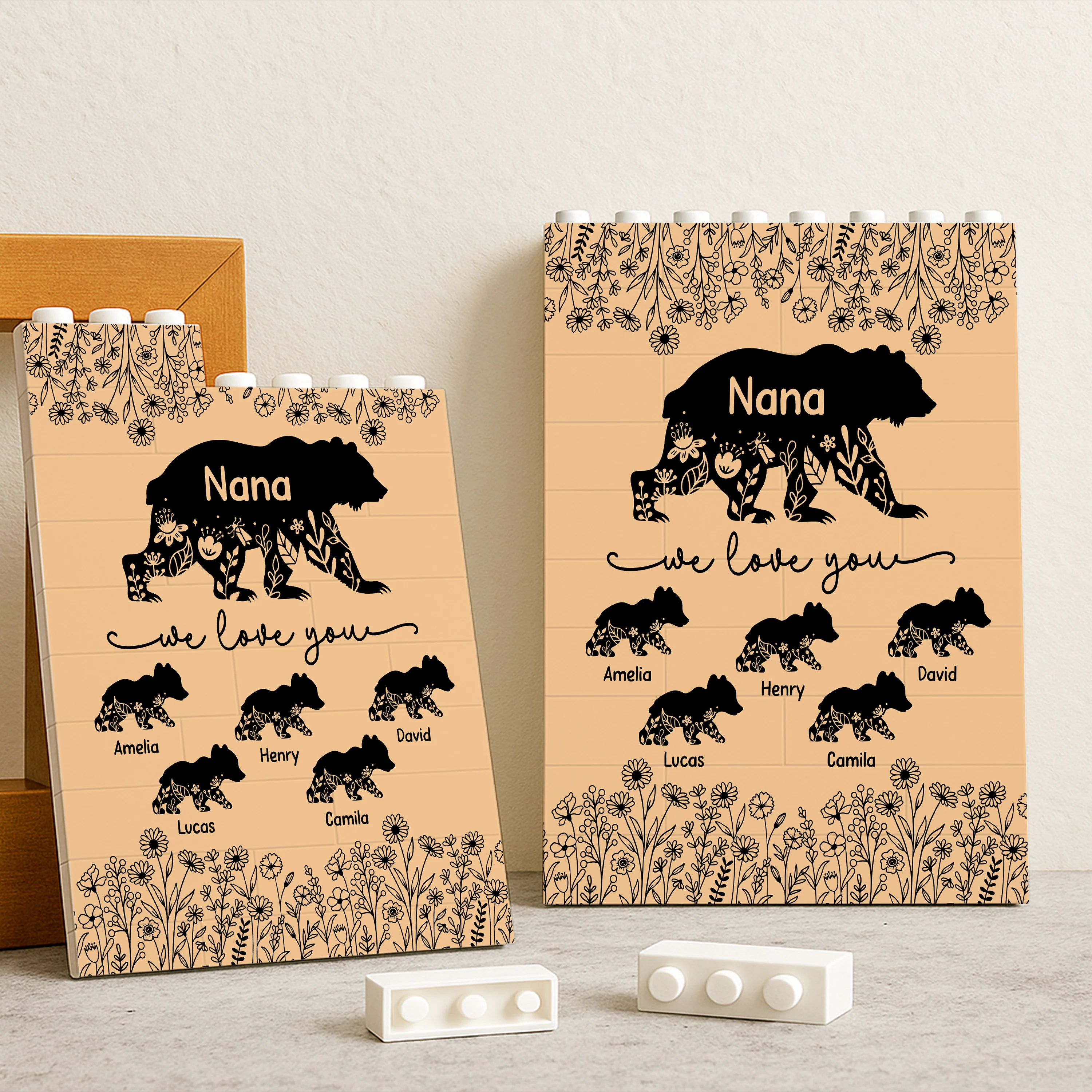 Personalized Floral Mama Bear Building Brick Blocks Mother's Day Gift HA75 920652 - Image 5