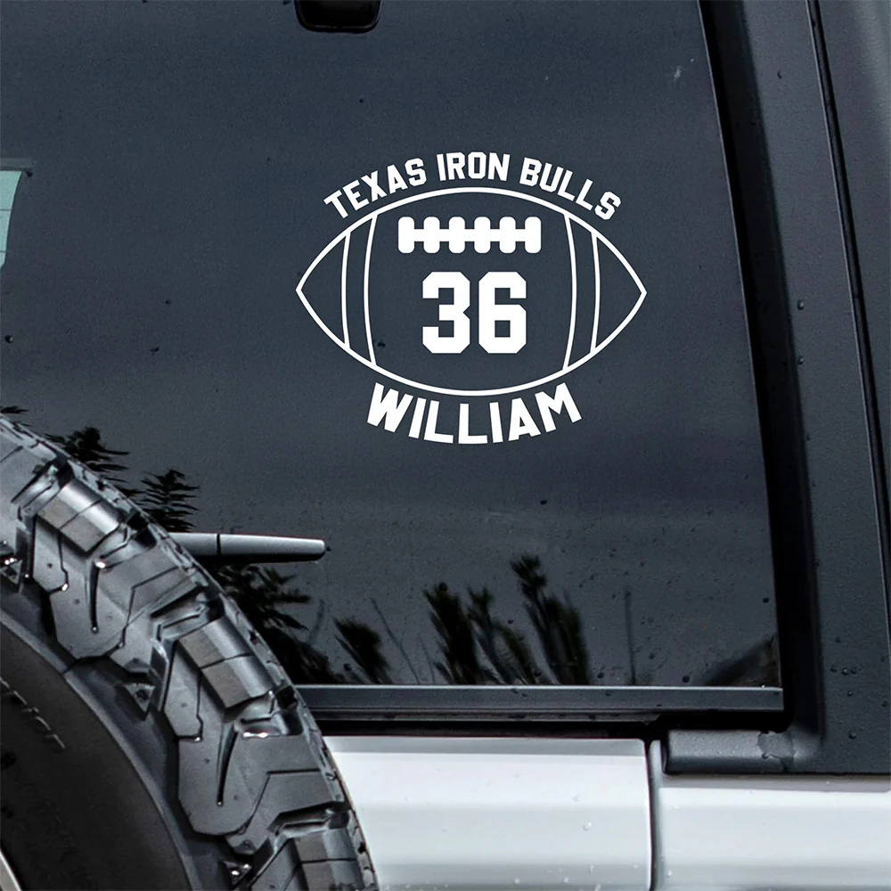 Personalized Football Player Car Window Decal Sticker CH07 910336 - Image 5