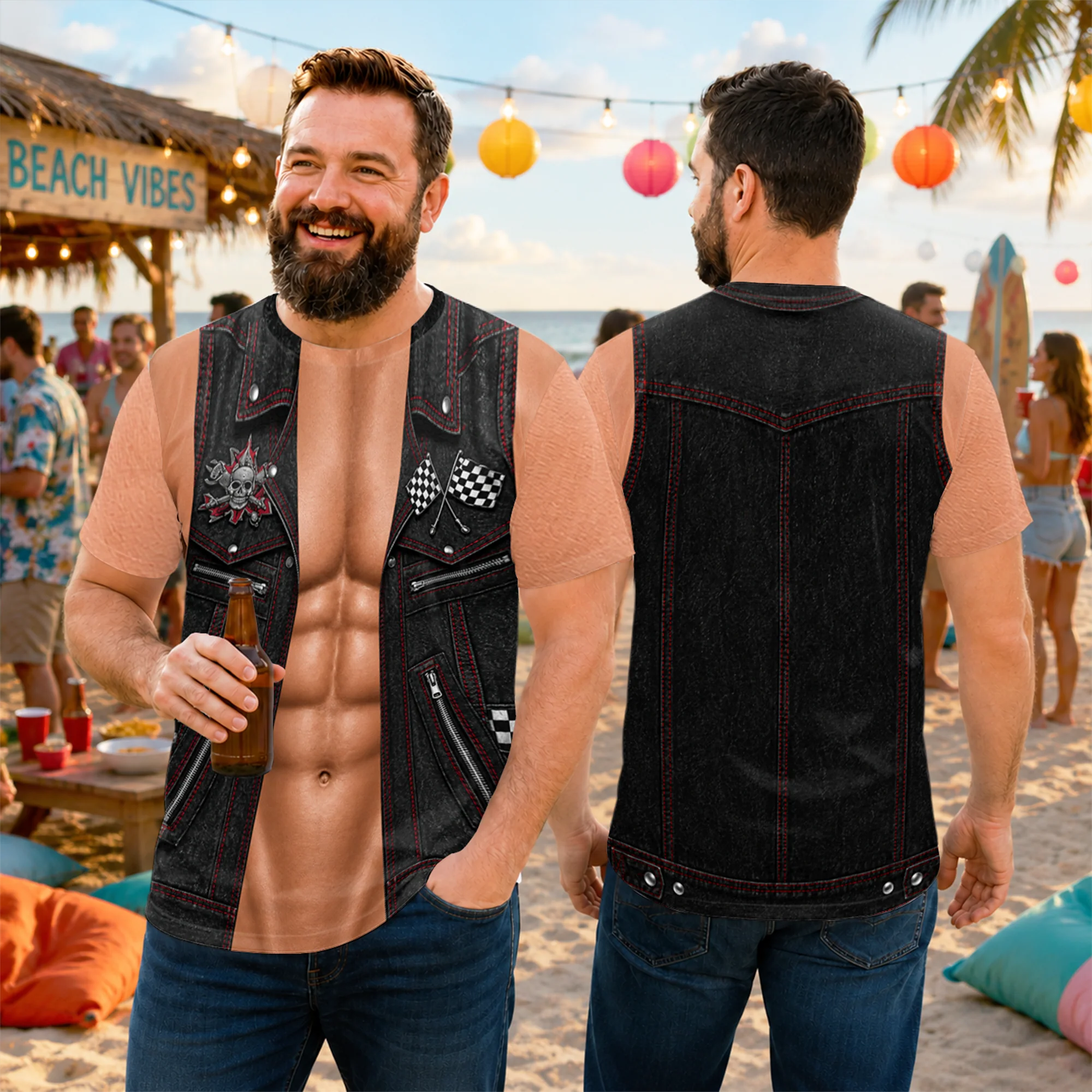 Personalized Funny Muscle Biker 3D Shirt - Novelty Gift for Men TH10 170463