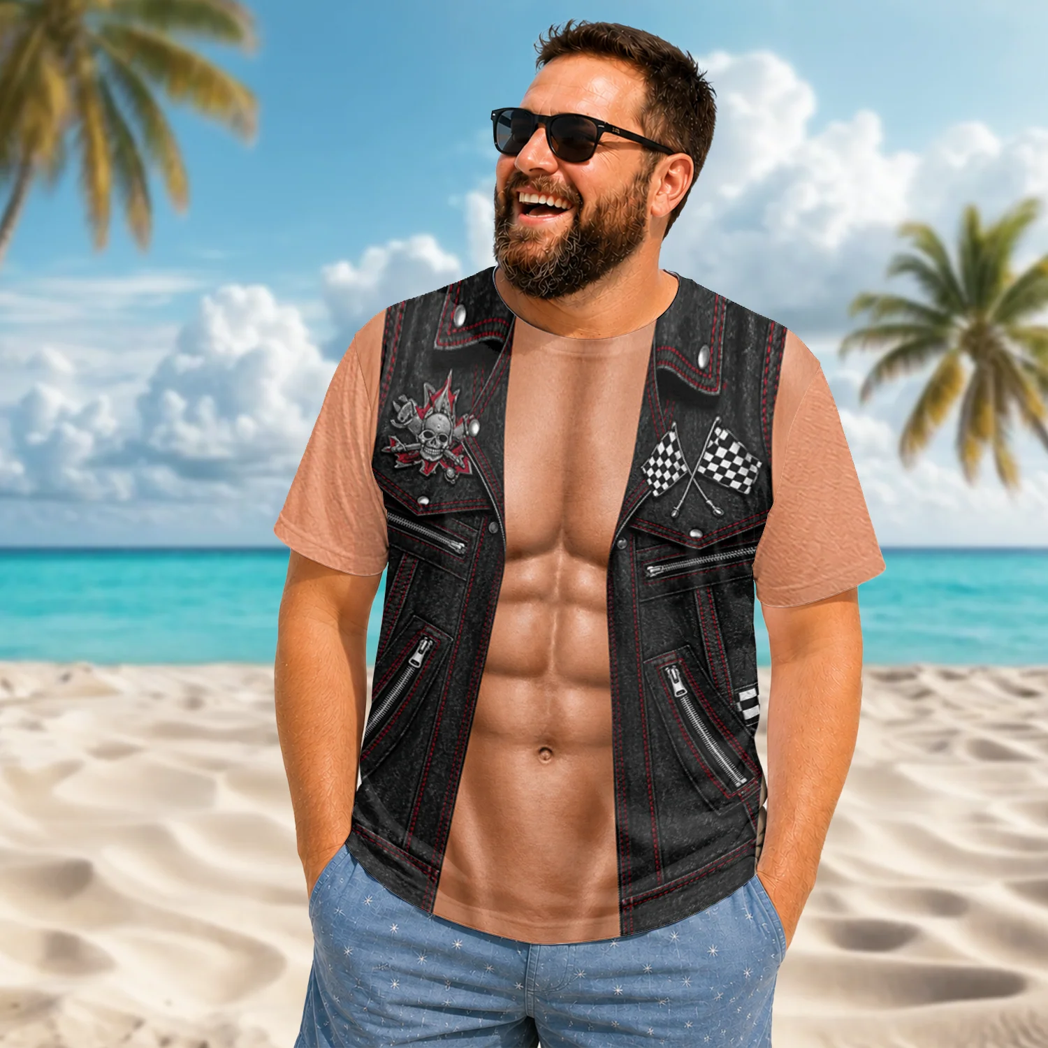 Personalized Funny Muscle Biker 3D Shirt - Novelty Gift for Men TH10 170463 - Image 3
