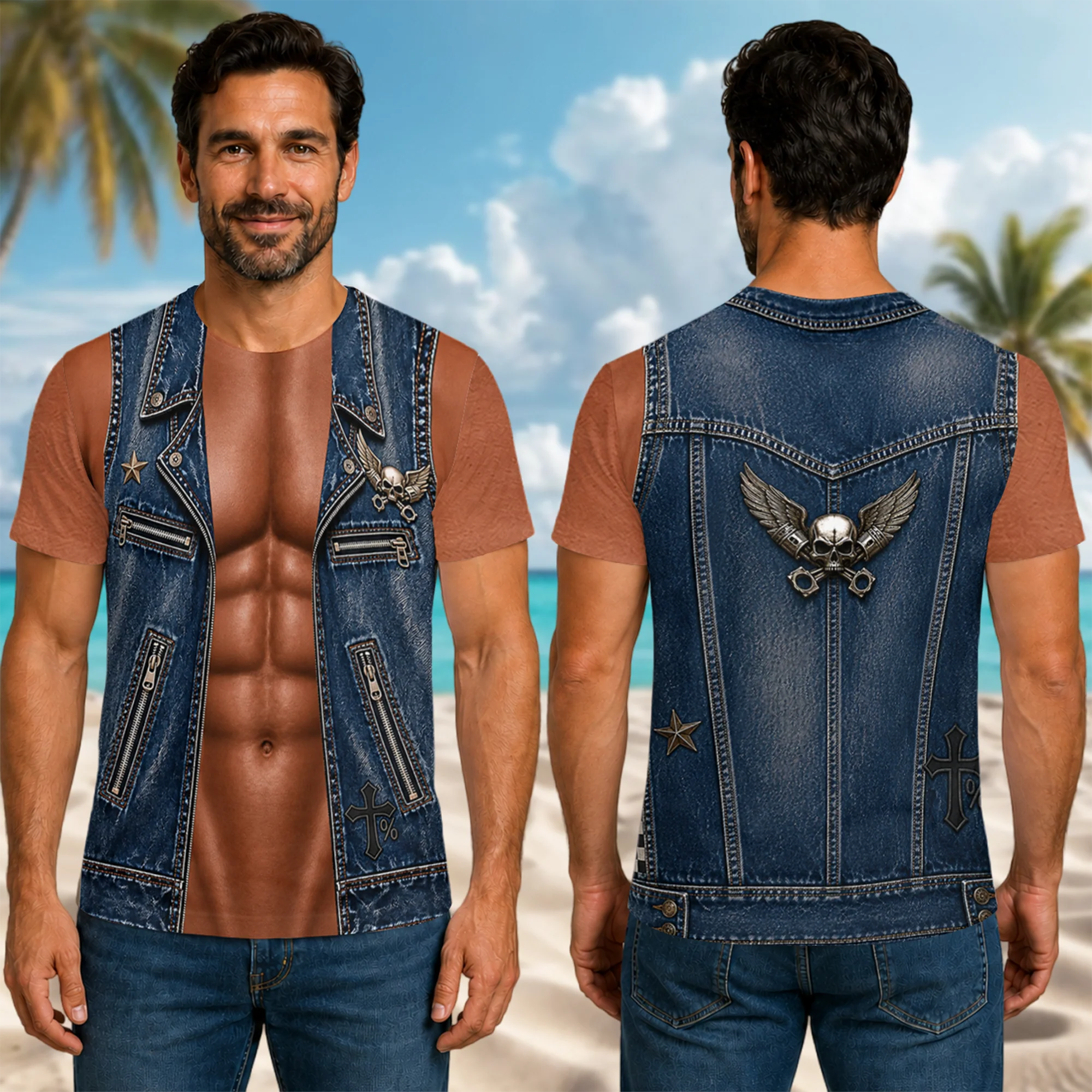 Personalized Funny Muscle Biker 3D Shirt - Novelty Gift for Men TH10 170463 - Image 5