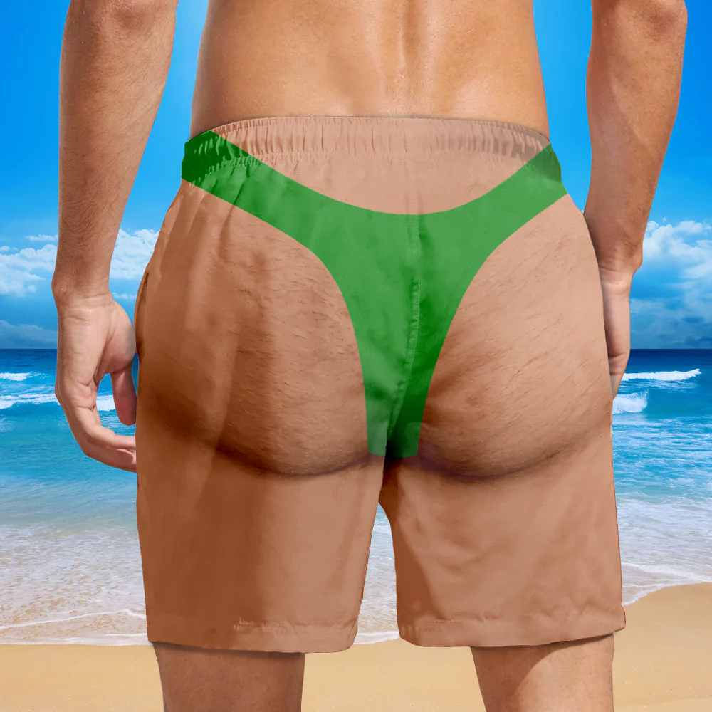 Personalized Funny Rooster Underwear Illusion Beach Shorts - Novelty Gift for Men CH07 180148 - Image 3