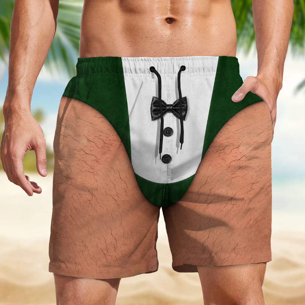 Personalized Funny Tuxedo Beach Shorts - Summer Vacation Gift for Men HA75 921860 - Image 5