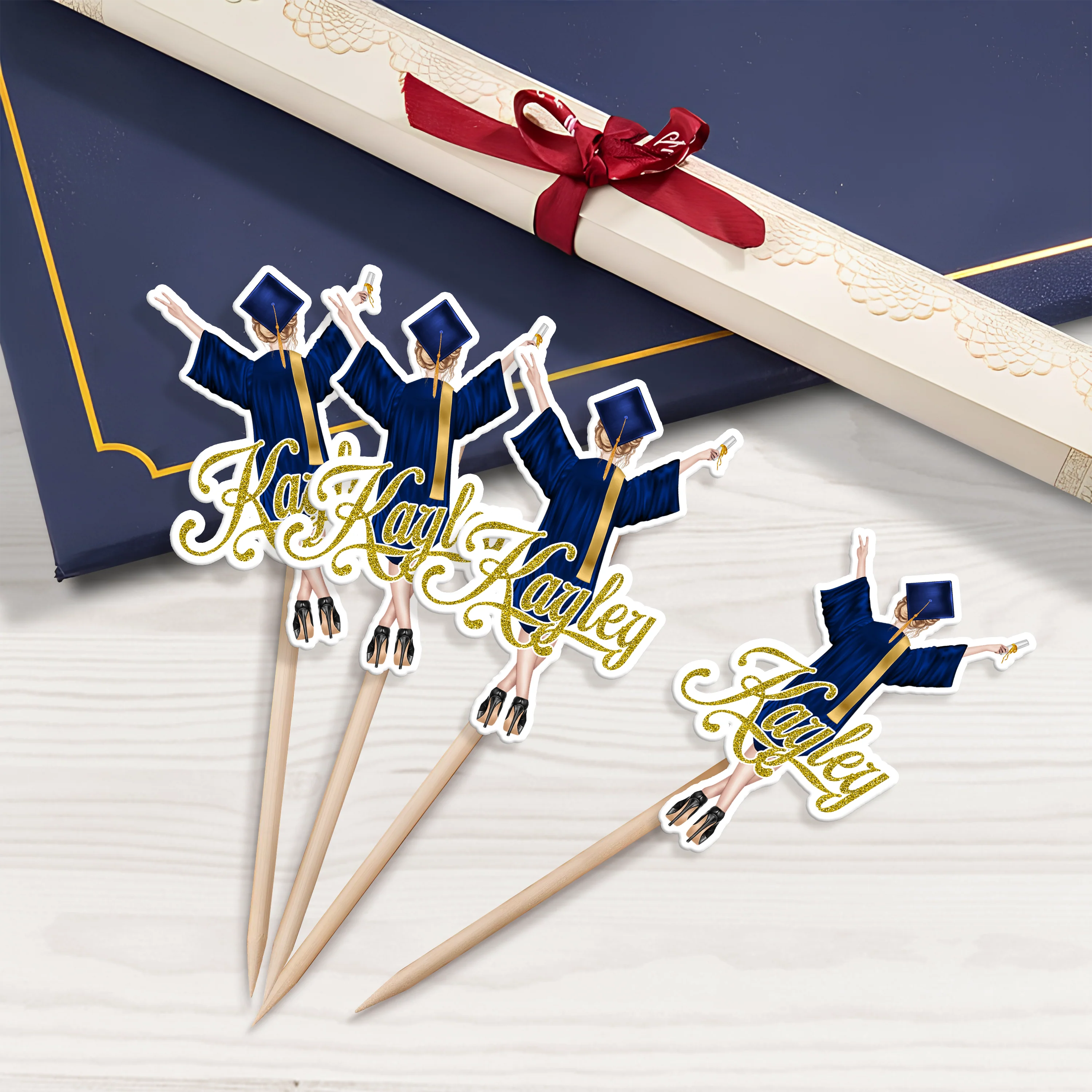 Personalized Graduation Class Of 2026 Cupcake Topper HO82 901396 - Image 2