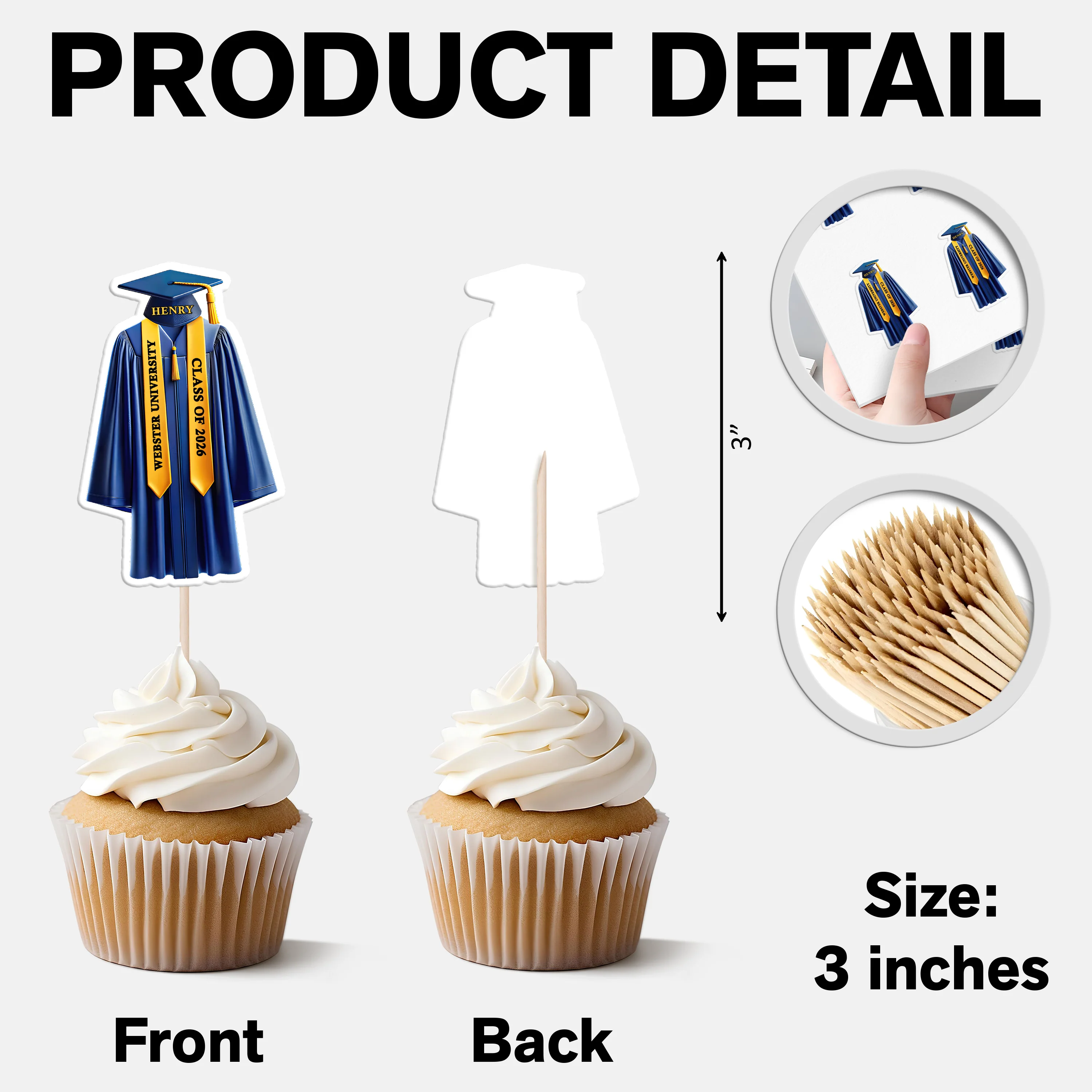 Personalized Great Graduation Cupcake Topper HO82 901402 - Image 7