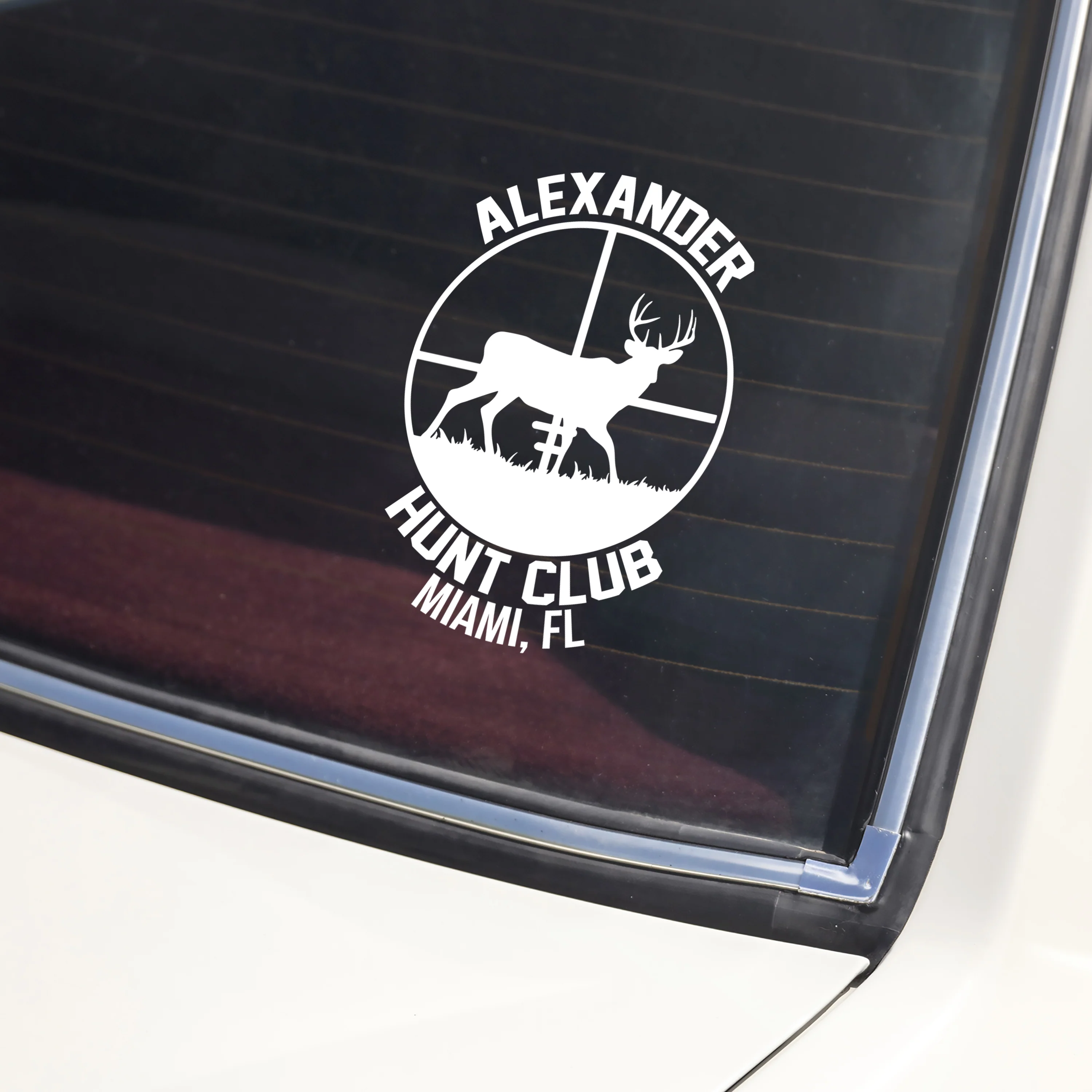 Personalized Hunting Club Car Window Decal Sticker CH07 910308 - Image 3