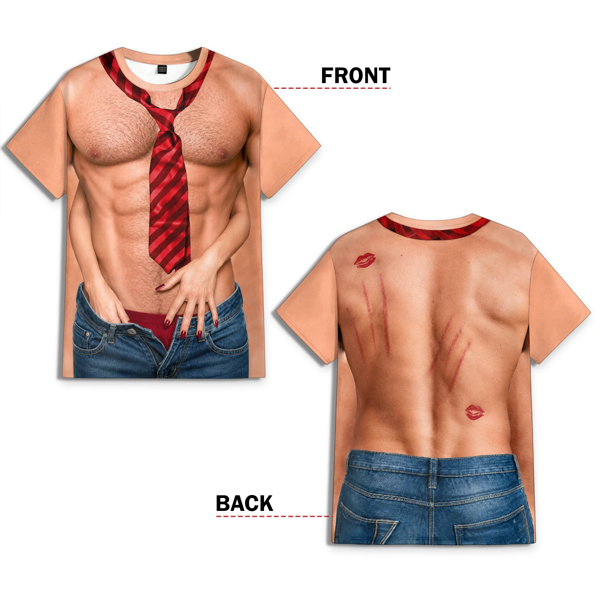 Personalized Imitation Genuine Men's Sexy Nude Funny 3D Shirt HO82 903090 - Image 8