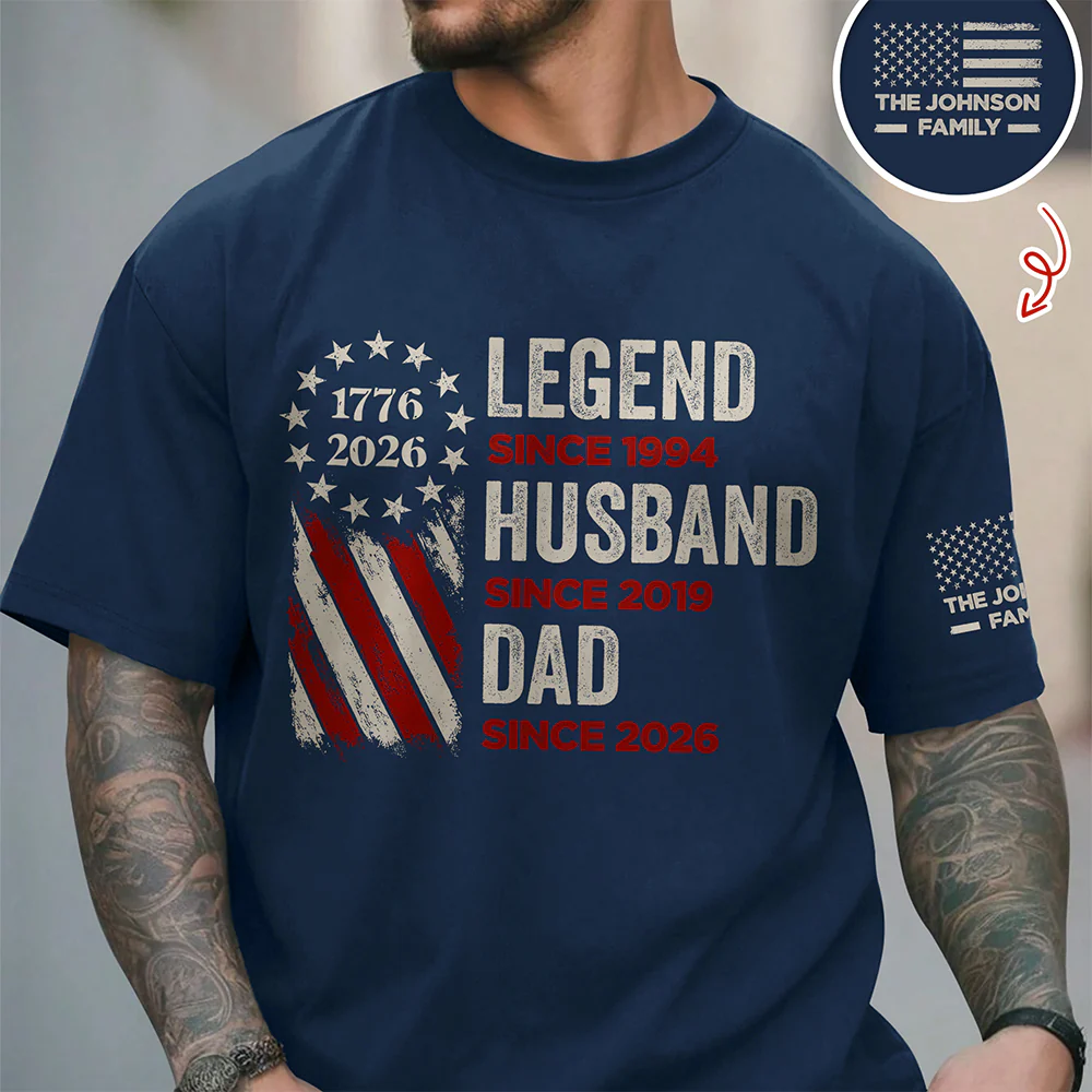 Personalized Legend, Husband, Dad And Grandpa Dark Shirt Gift For Dad, Father's Day HO82 902502 - Image 2