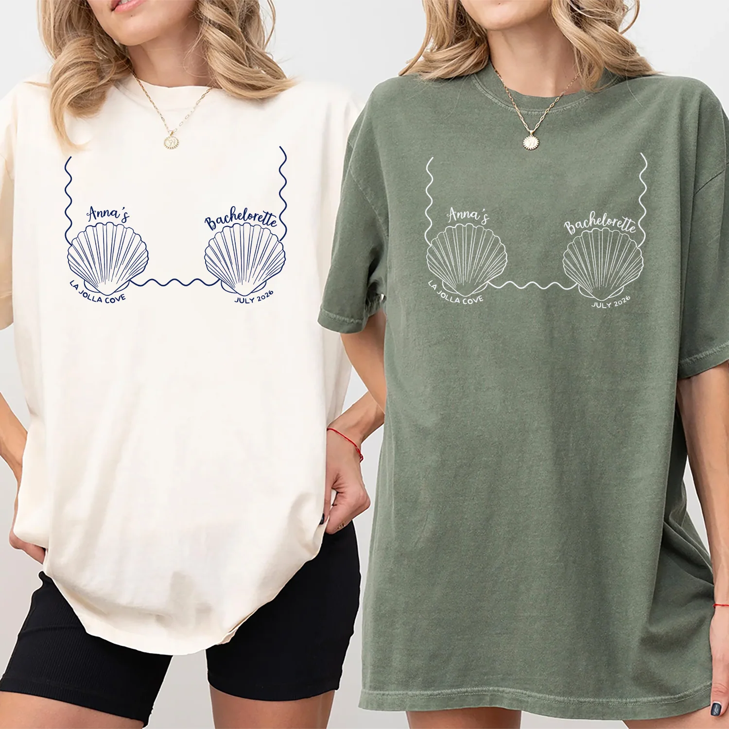 Personalized Mermaid Beach Bachelorette Comfort Shirt – Bride Tribe Gift LM32 669495 - Image 2