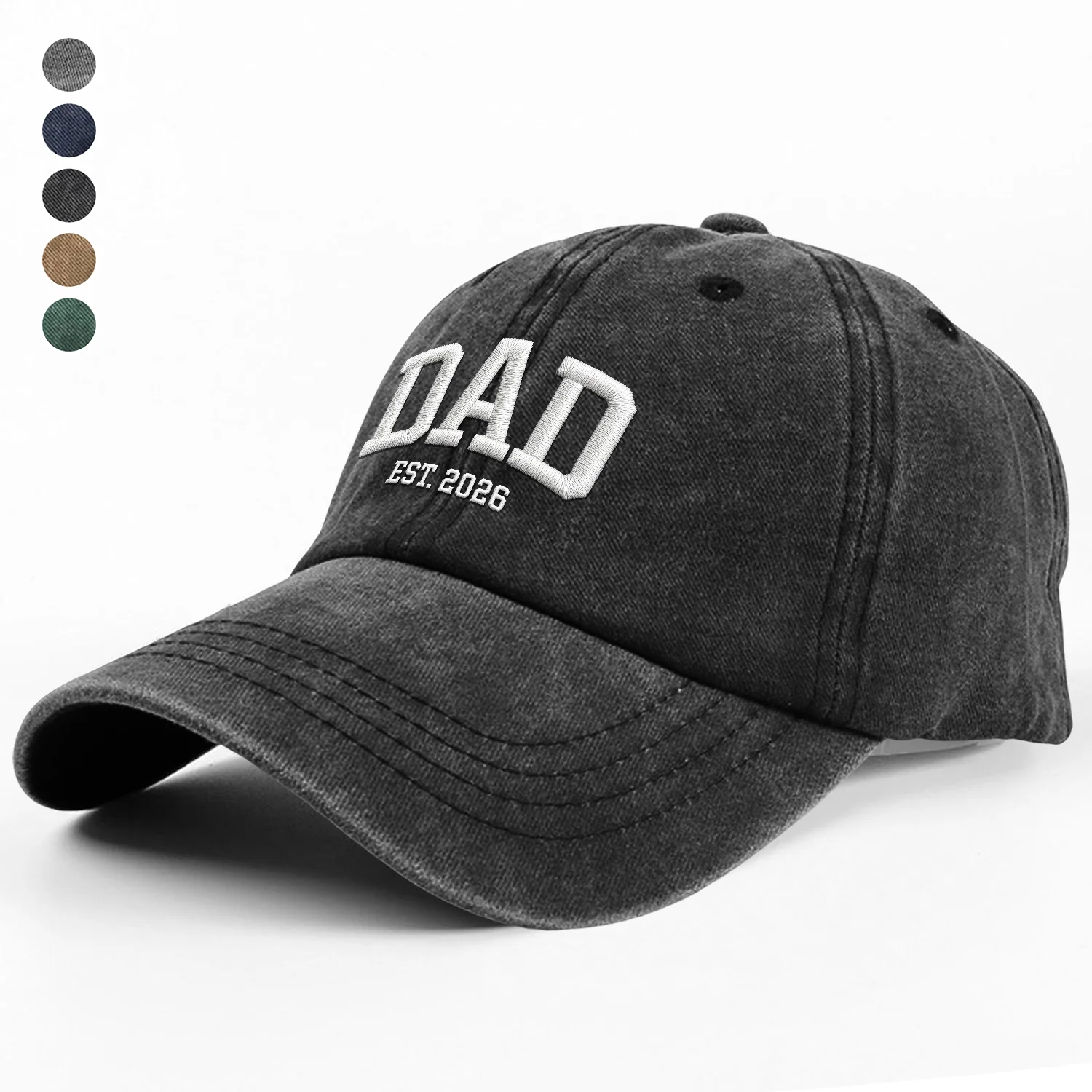 Personalized Mom, Dad Est. 2026 Embroidered Baseball Cap TH10 169307 - Image 4