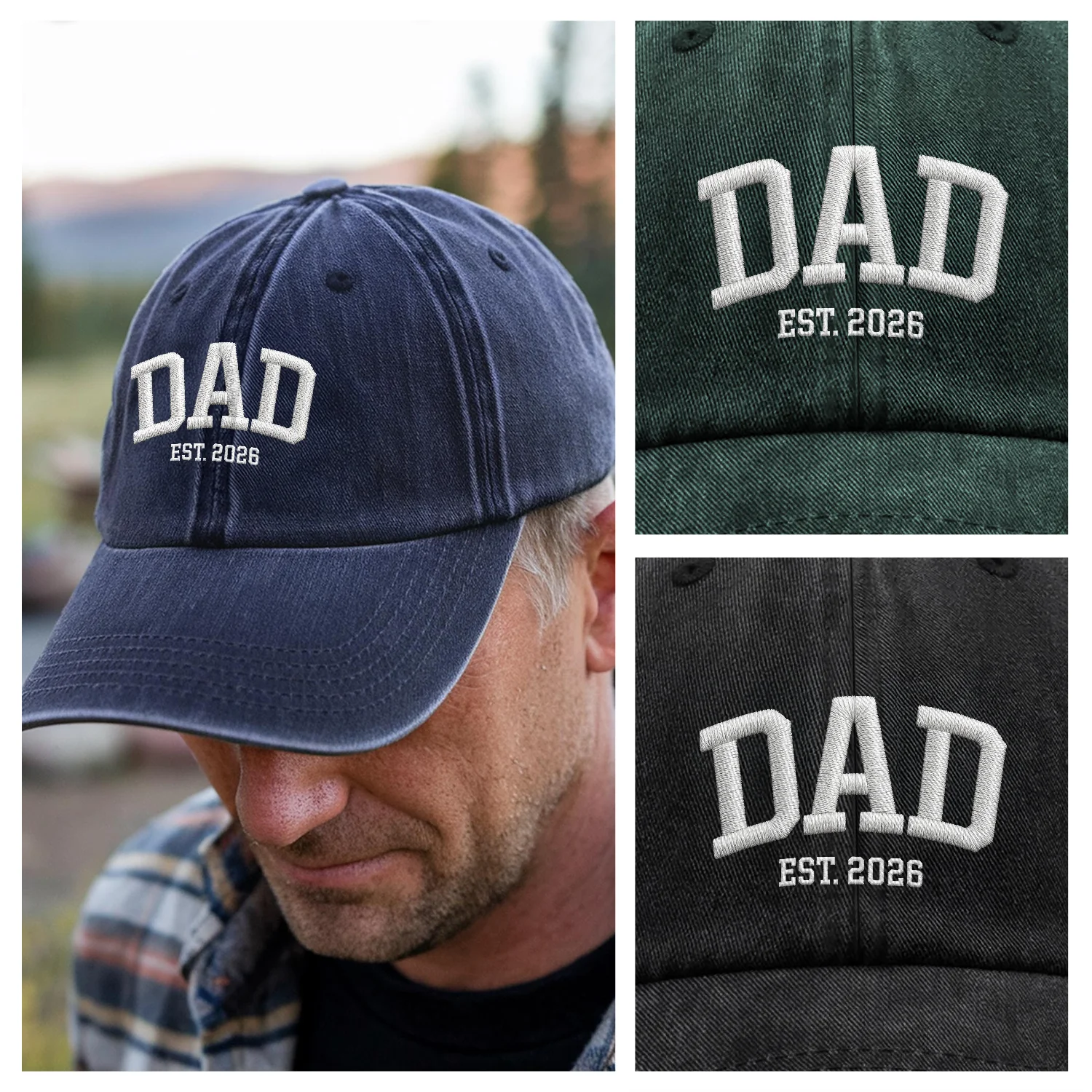Personalized Mom, Dad Est. 2026 Embroidered Baseball Cap TH10 169307 - Image 5