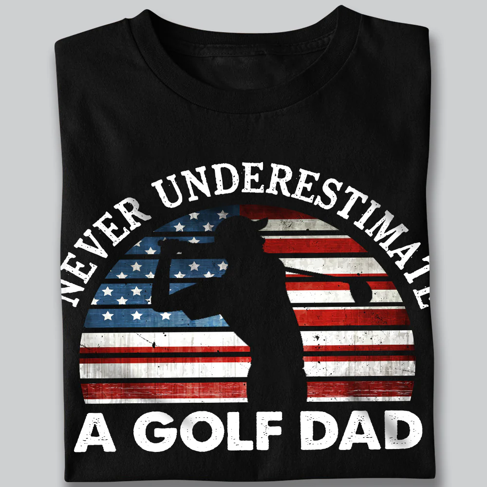 Personalized Never Underestimate A Golf Dad Dark Shirt LM32 897623 - Image 6