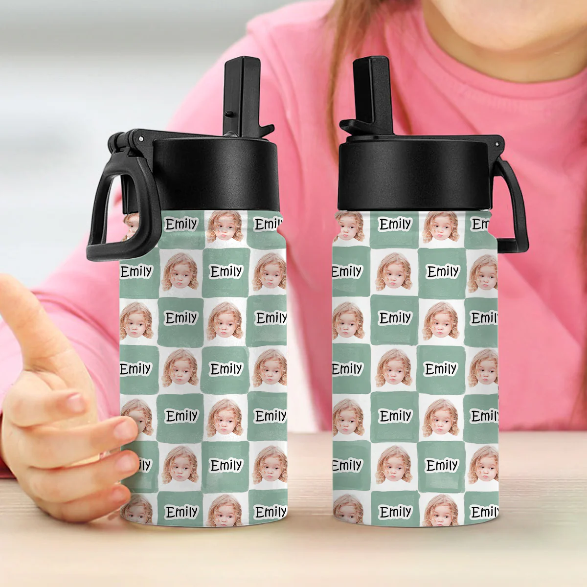 Personalized Photo & Name Kid Water Bottle - Gift for Kids, Back to School HO82 902838 - Image 4