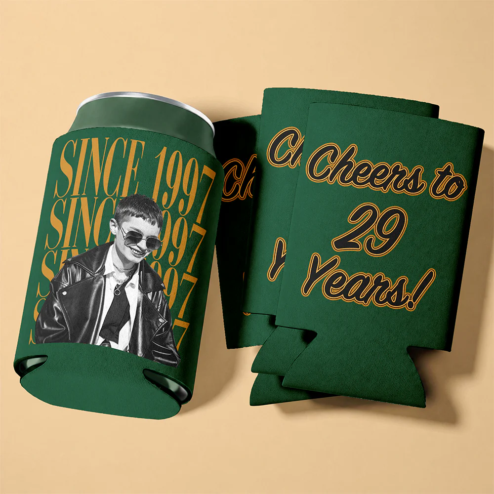 Personalized Photo Vintage Can Cooler Holder - Party Favor, Birthday Gift HO82 902990 - Image 4