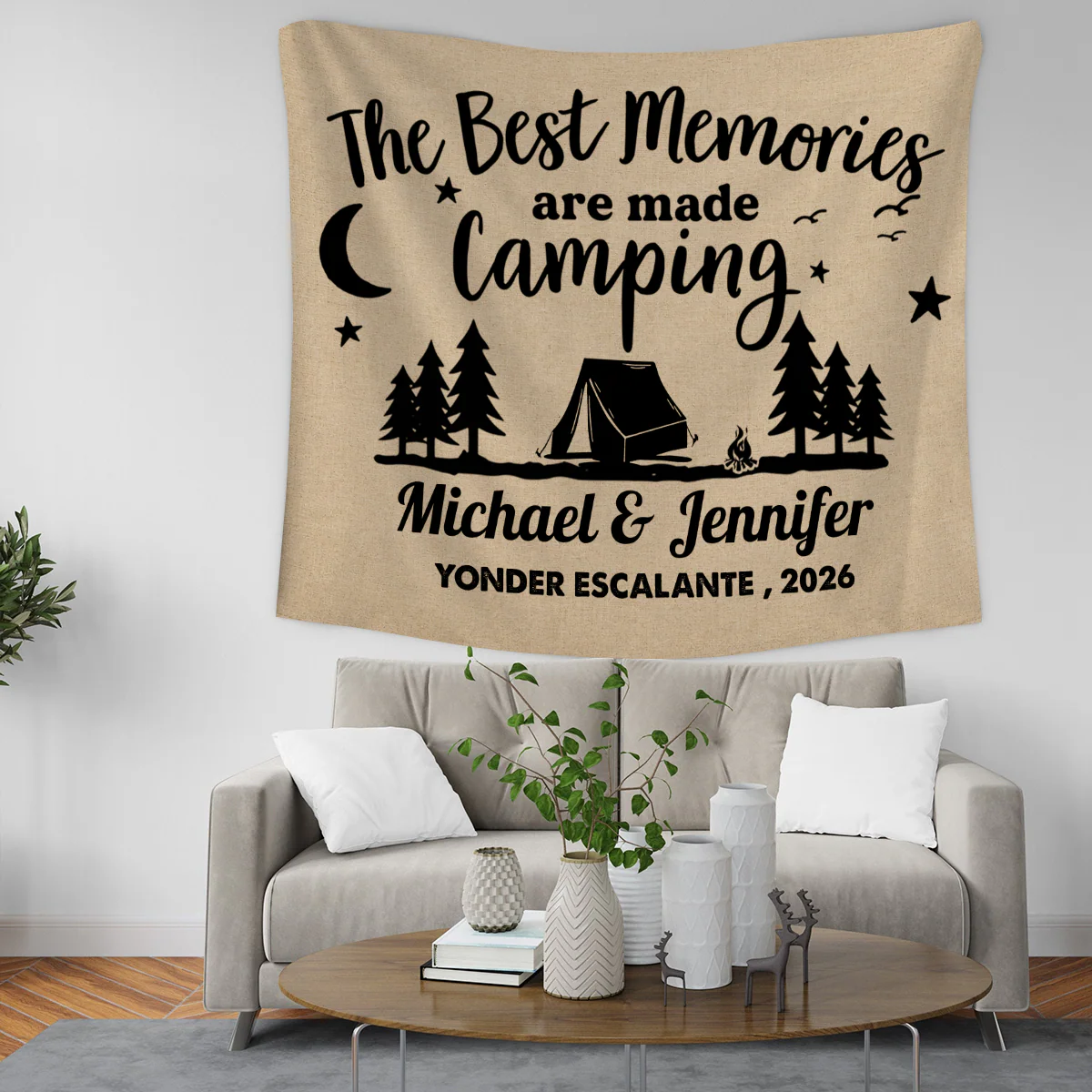 Personalized The Best Memories Are Made Camping Tapestry HO82 903074 - Image 2