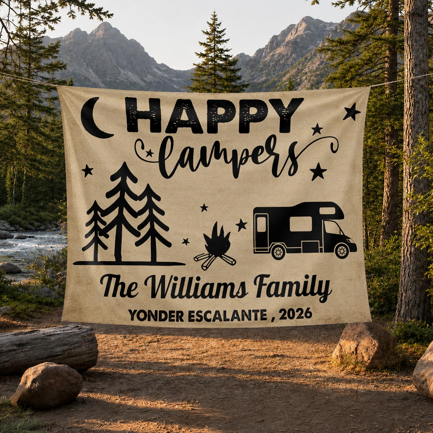 Personalized The Best Memories Are Made Camping Tapestry HO82 903074 - Image 6