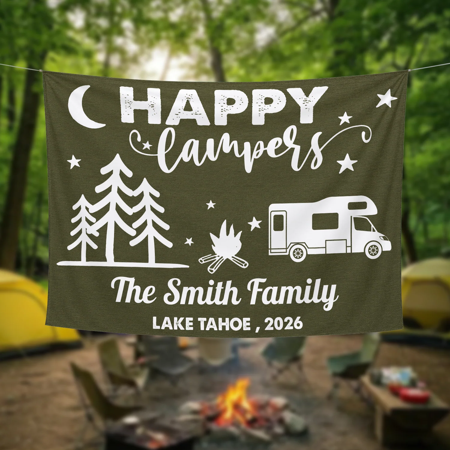 Personalized The Best Memories Are Made Camping Tapestry HO82 903074 - Image 7