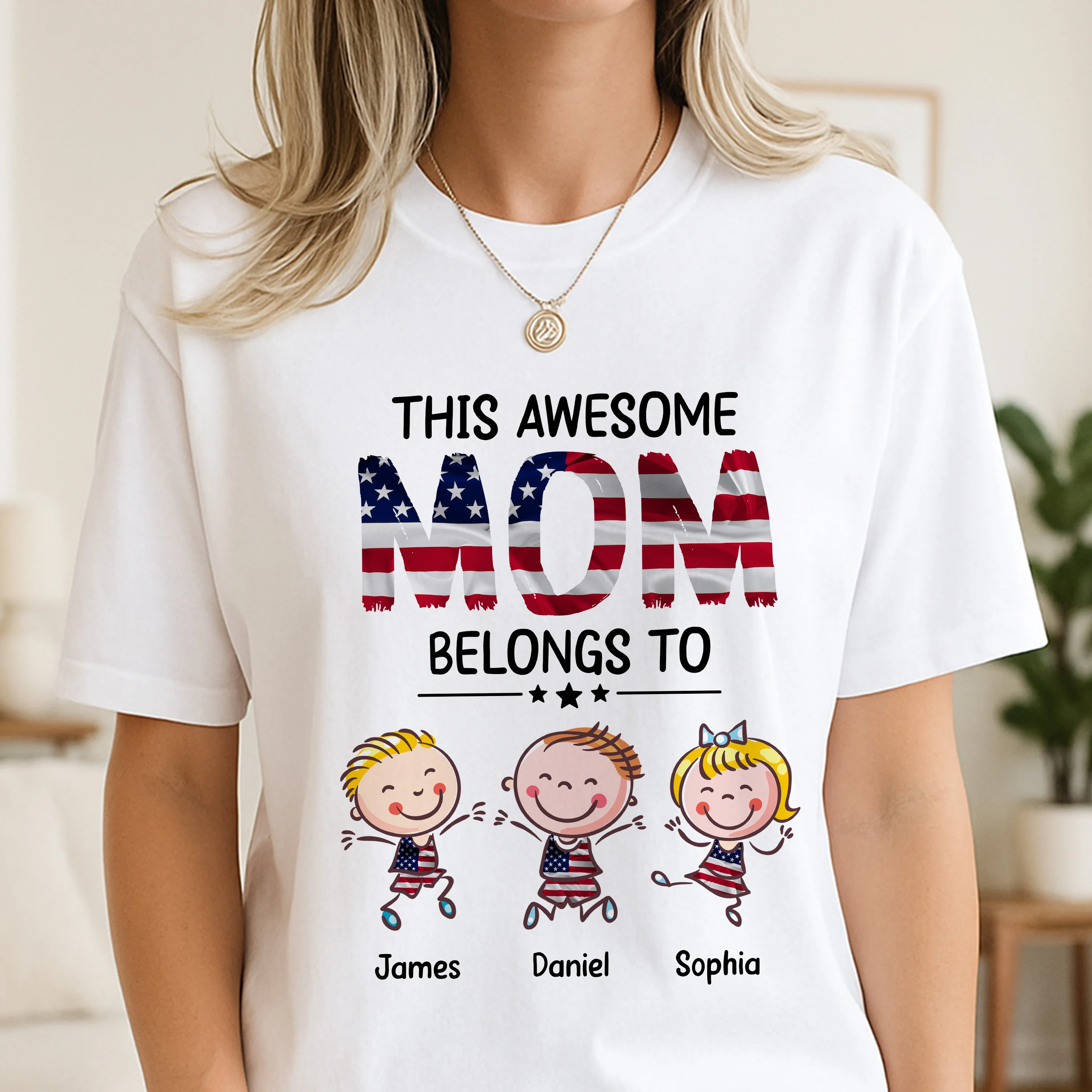 Personalized This Awesome Mom Belongs To White Shirt HA75 920864 - Image 6