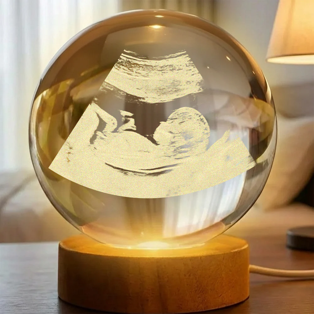 Personalized Ultrasound Photo Crystal Ball LED Night Light HO82 901468 - Image 6