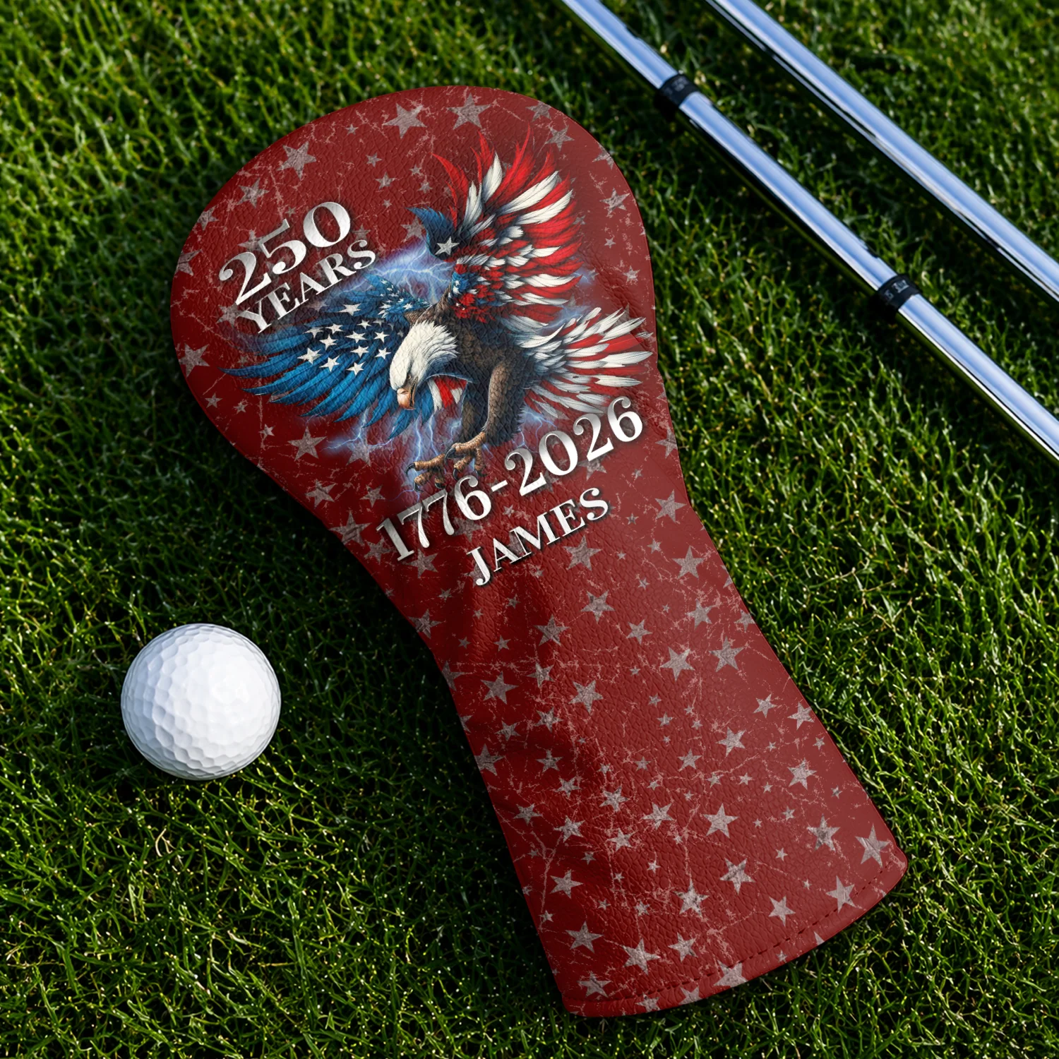 Personalized US 250th Anniversary Eagle Patriotic American 1776-2026 Golf Head Cover HA75 921304 - Image 2