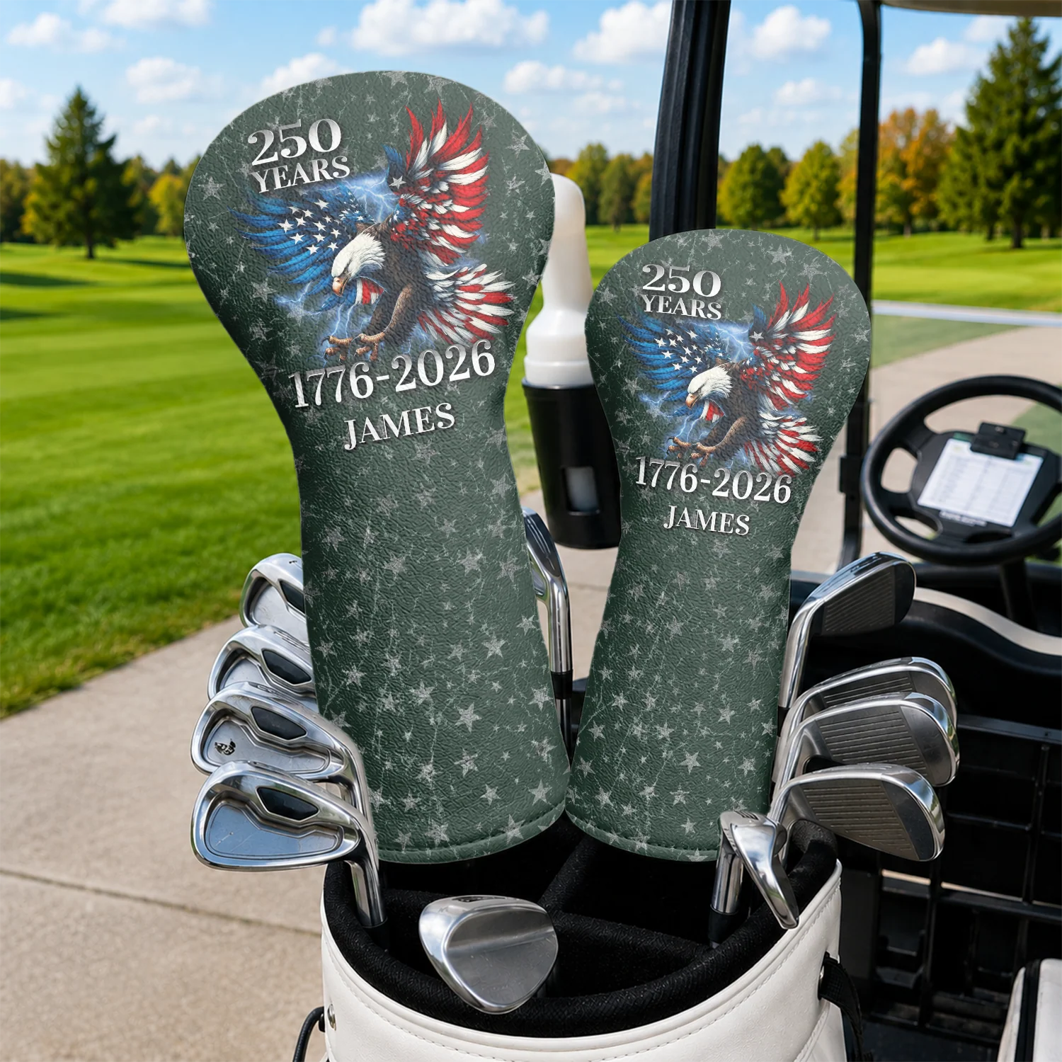 Personalized US 250th Anniversary Eagle Patriotic American 1776-2026 Golf Head Cover HA75 921304 - Image 4