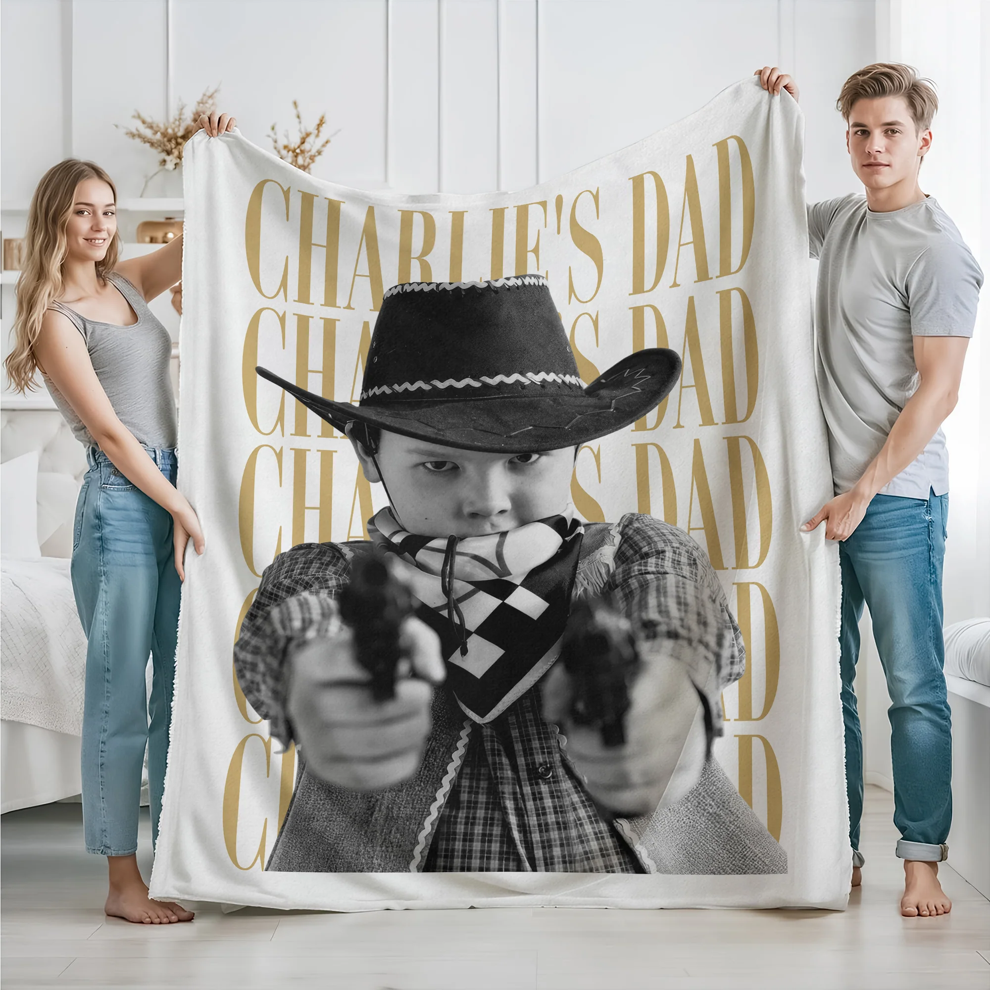 Personalized Vintage Photo Dad, Mom Blanket HO82 902924 - Image 3