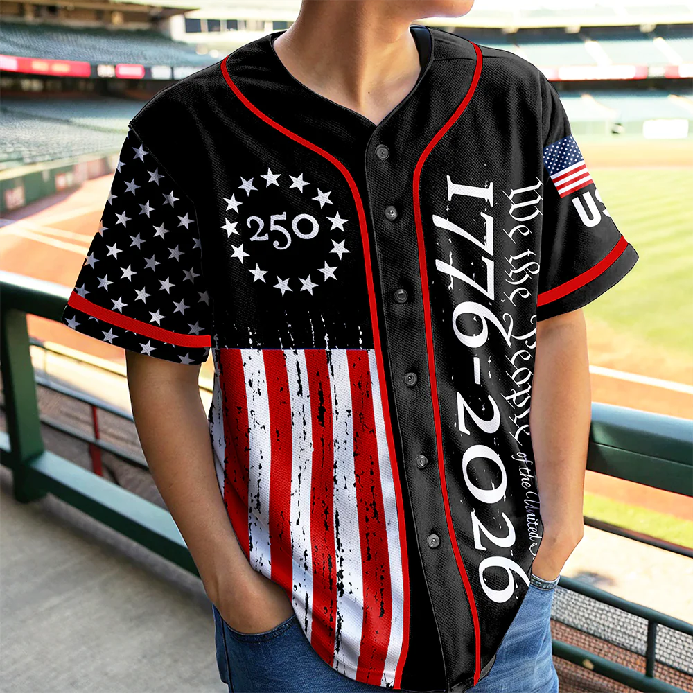 Personalized We The People US 250 1776-2026 America Flag Baseball Jersey CH07 911300 - Image 2