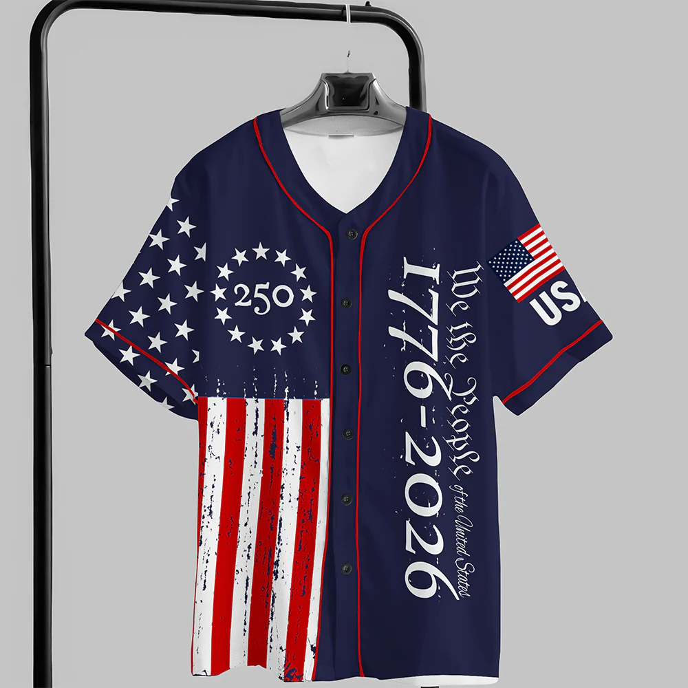 Personalized We The People US 250 1776-2026 America Flag Baseball Jersey CH07 911300 - Image 3
