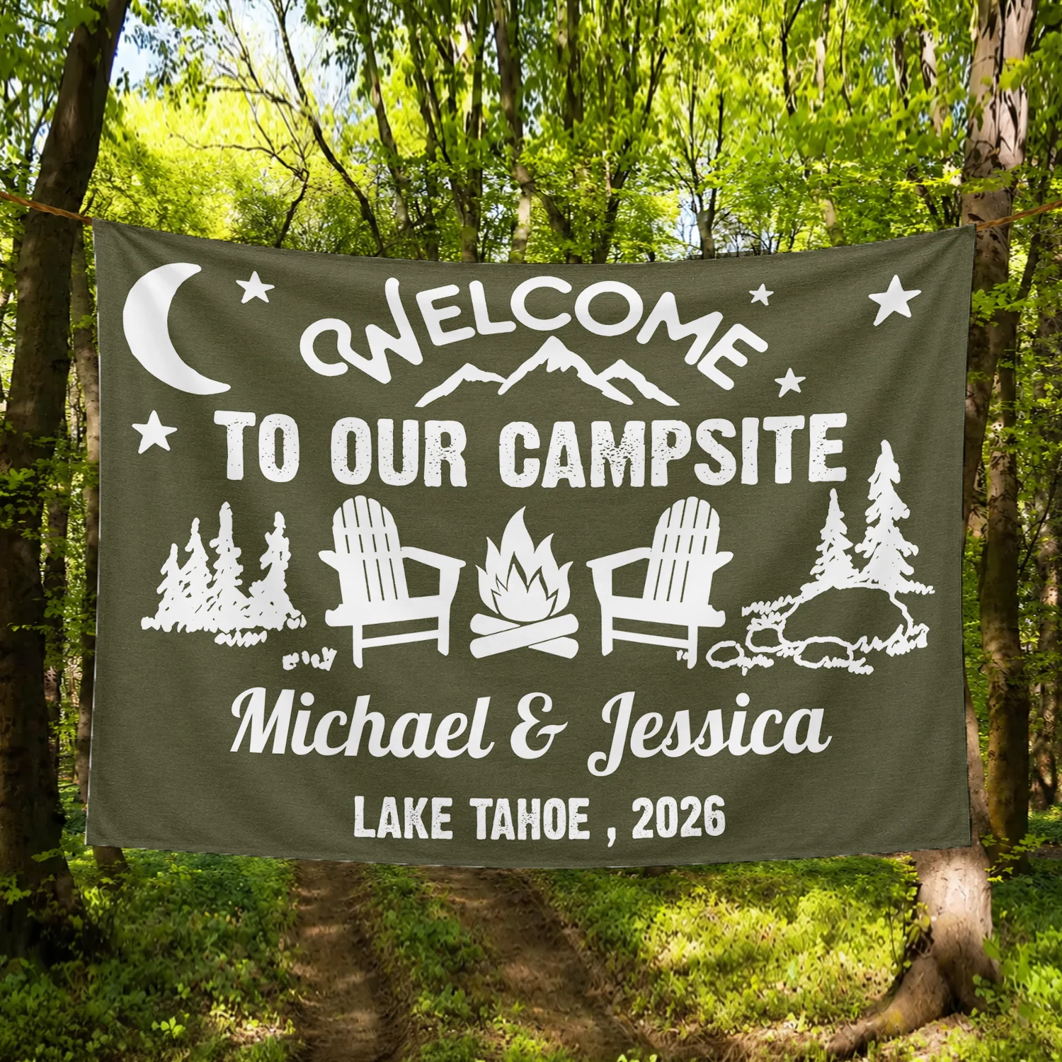 Personalized Welcome To Our Campsite Camping Tapestry, Gift For Camping Lovers HO82 903072 - Image 8