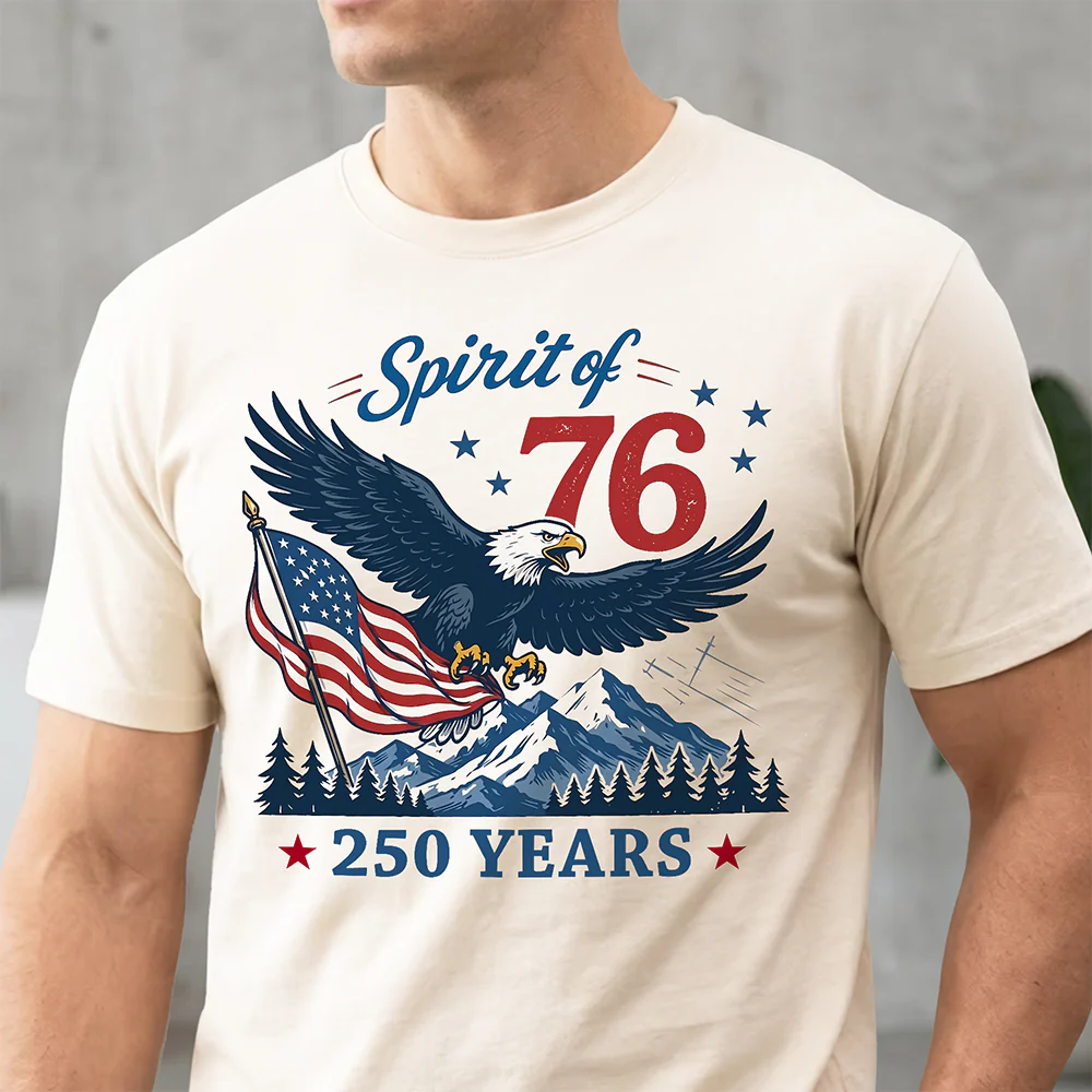 Spirit Of 76 250 Years Eagle America Flag Comfort Shirt - Patriotic USA Anniversary Tee CH07 180074 - Image 2