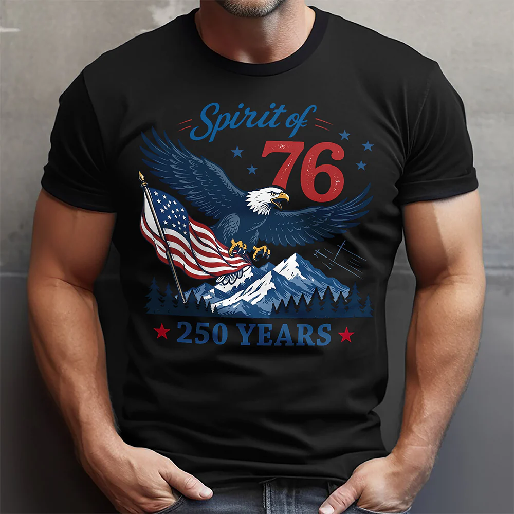 Spirit Of 76 250 Years Eagle America Flag Comfort Shirt - Patriotic USA Anniversary Tee CH07 180074 - Image 3