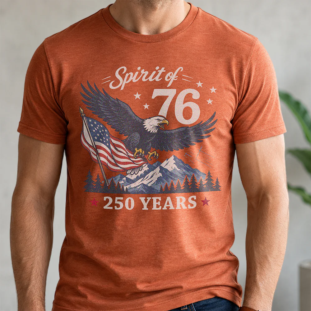 Spirit Of 76 250 Years Eagle America Flag Comfort Shirt - Patriotic USA Anniversary Tee CH07 180074 - Image 8