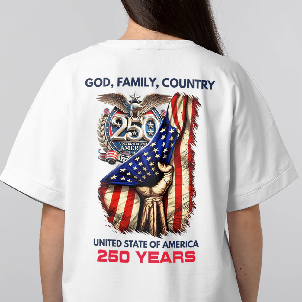 United State Of America Back White Shirt TH10 898675 - Image 4