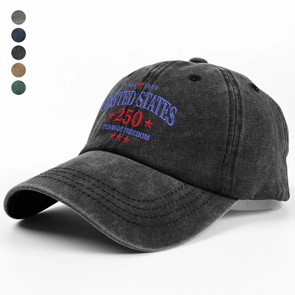 United States 250 Years of Freedom 1776–2026 Embroidered Baseball Cap TH10 170259 - Image 2
