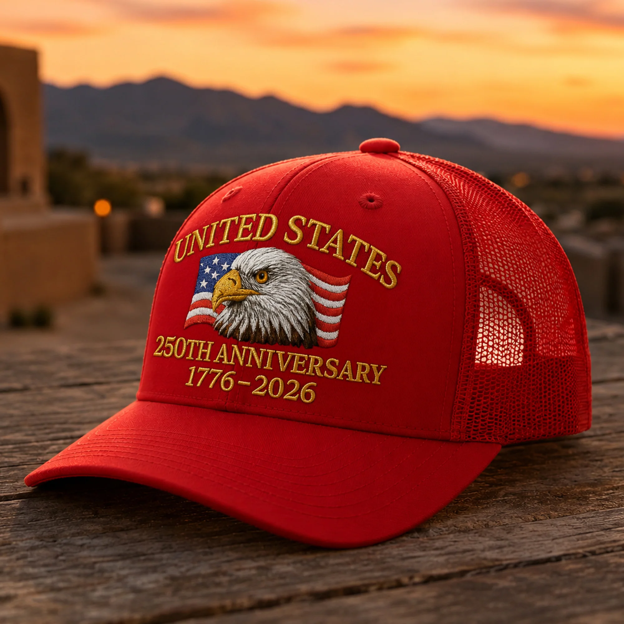 United States 250th Anniversary 1776–2026 Eagle Embroidered Trucker Hat HO82 902872 - Image 3